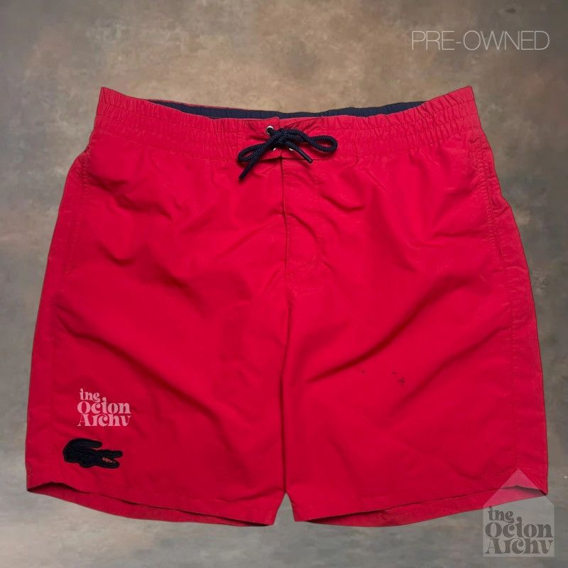 Lacoste Lacoste Men's Red Swim Trunks MH2743 Size Large Pre-Owned Size US 36 / EU 52 - 1 Thumbnail