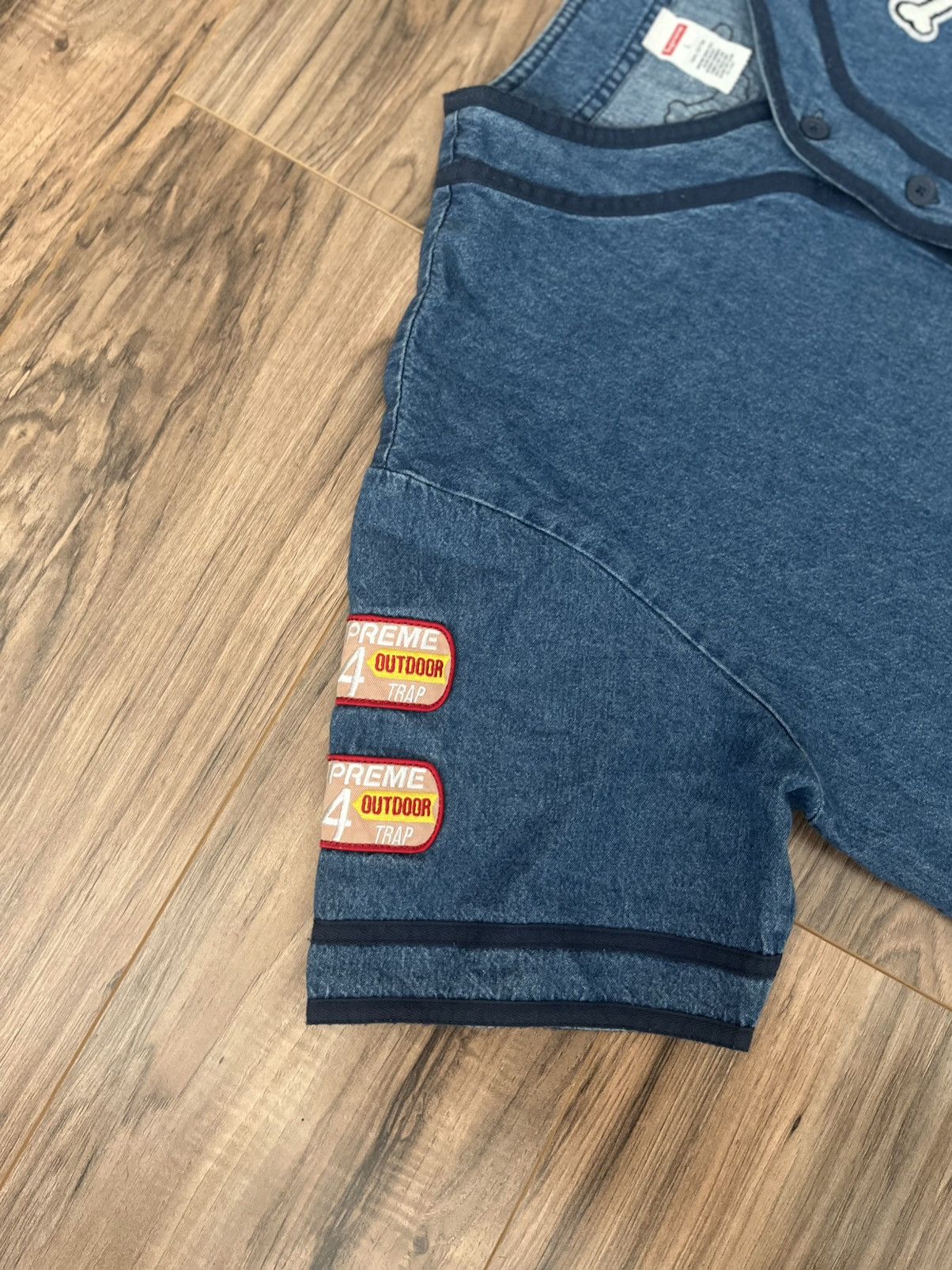 Supreme Supreme Patches Denim Baseball Jersey Size US L / EU 52-54 / 3 - 12 Thumbnail