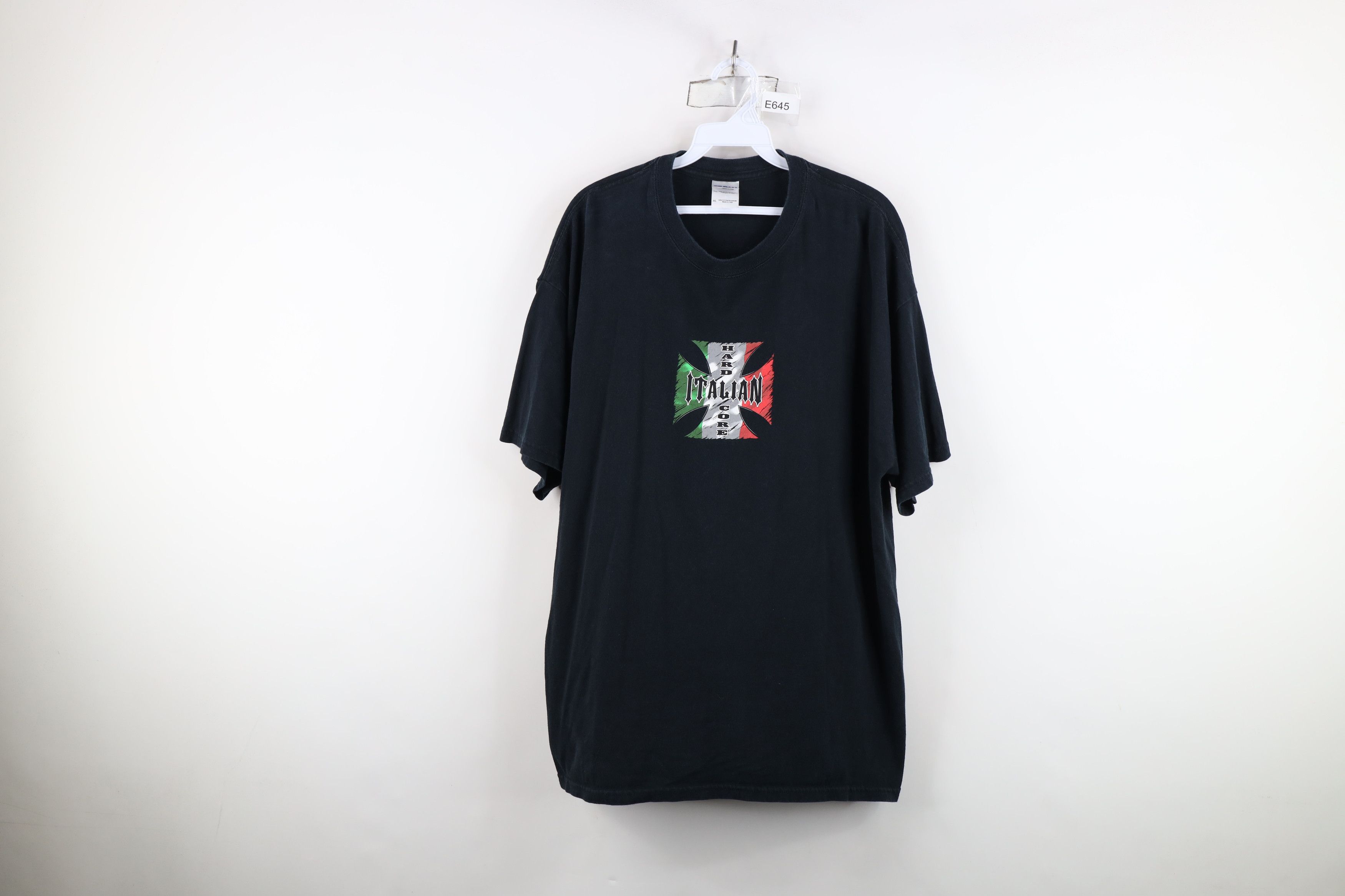 Vintage Vintage 90s Y2K Cross Hardcore Italian Short Sleeve T-Shirt Size US XL / EU 56 / 4 - 1 Thumbnail