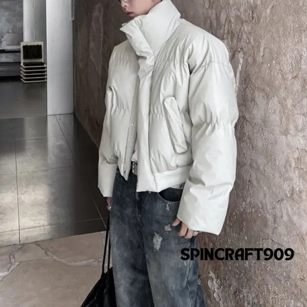 VIBE White Long Neck Puffer Jacket Size US M / EU 48-50 / 2 - 1 Thumbnail