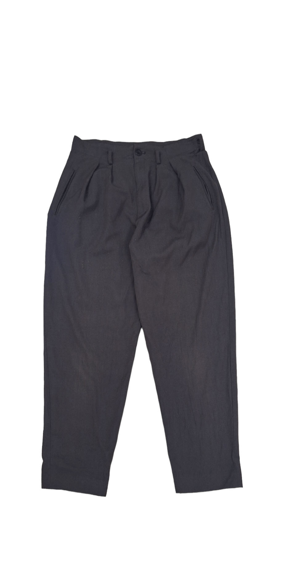 image of Yohji Yamamoto x YS Y's For Living Cropped Wool Rayon Pants in Dark Brown, Men's (Size 29)