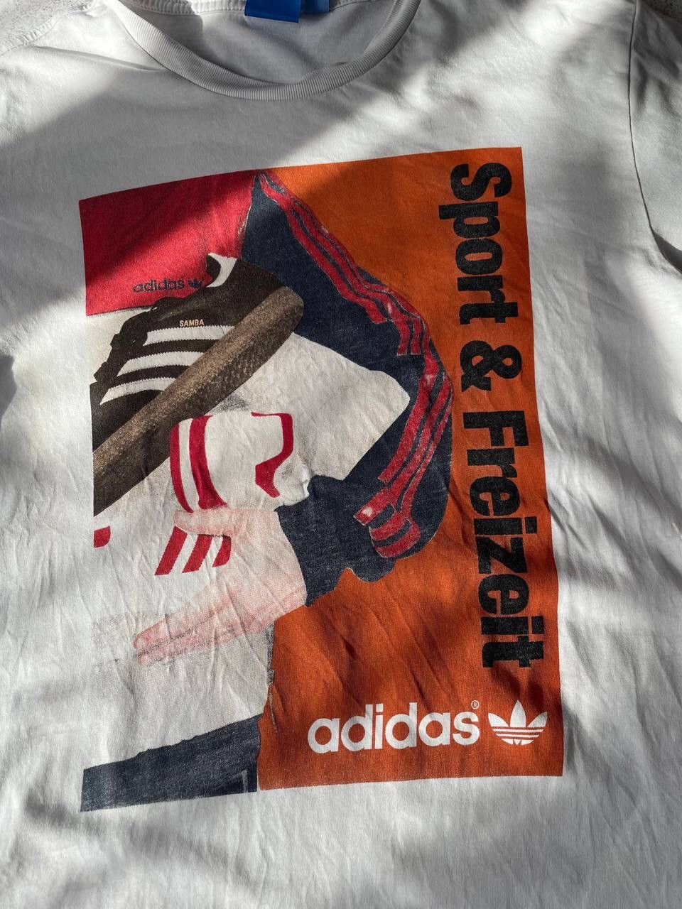 Adidas × Vintage Vintage Adidas Samba Sport & Freizeit T-shirt Big Logo Y2K Size US M / EU 48-50 / 2 - 2 Thumbnail