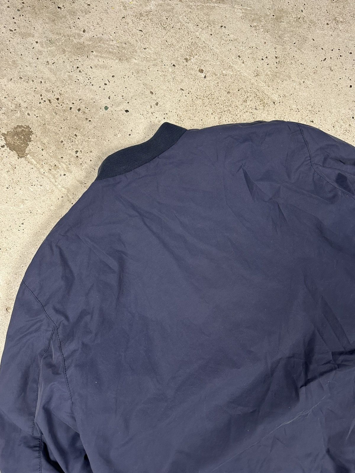Lacoste × Vintage Vintage 90s Lacoste Reversible Bomber Jacket Navy Check Size US L / EU 52-54 / 3 - 21 Thumbnail