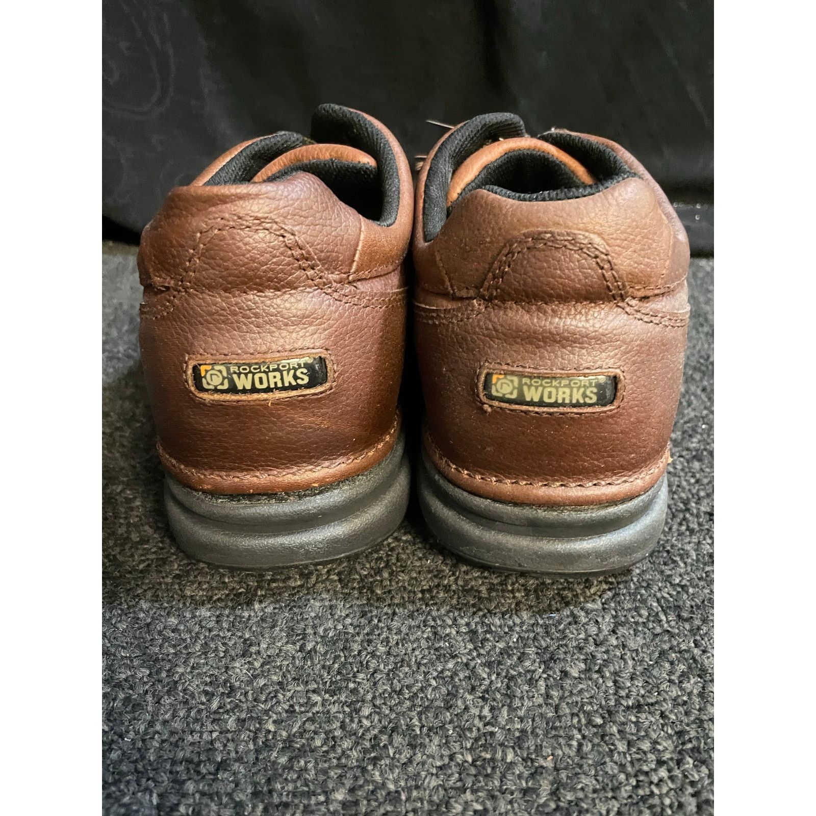 Rockport Rockport Works Men’s Brown Leather Steel Toe Casual Oxford Size US 12 / EU 45 - 2 Thumbnail
