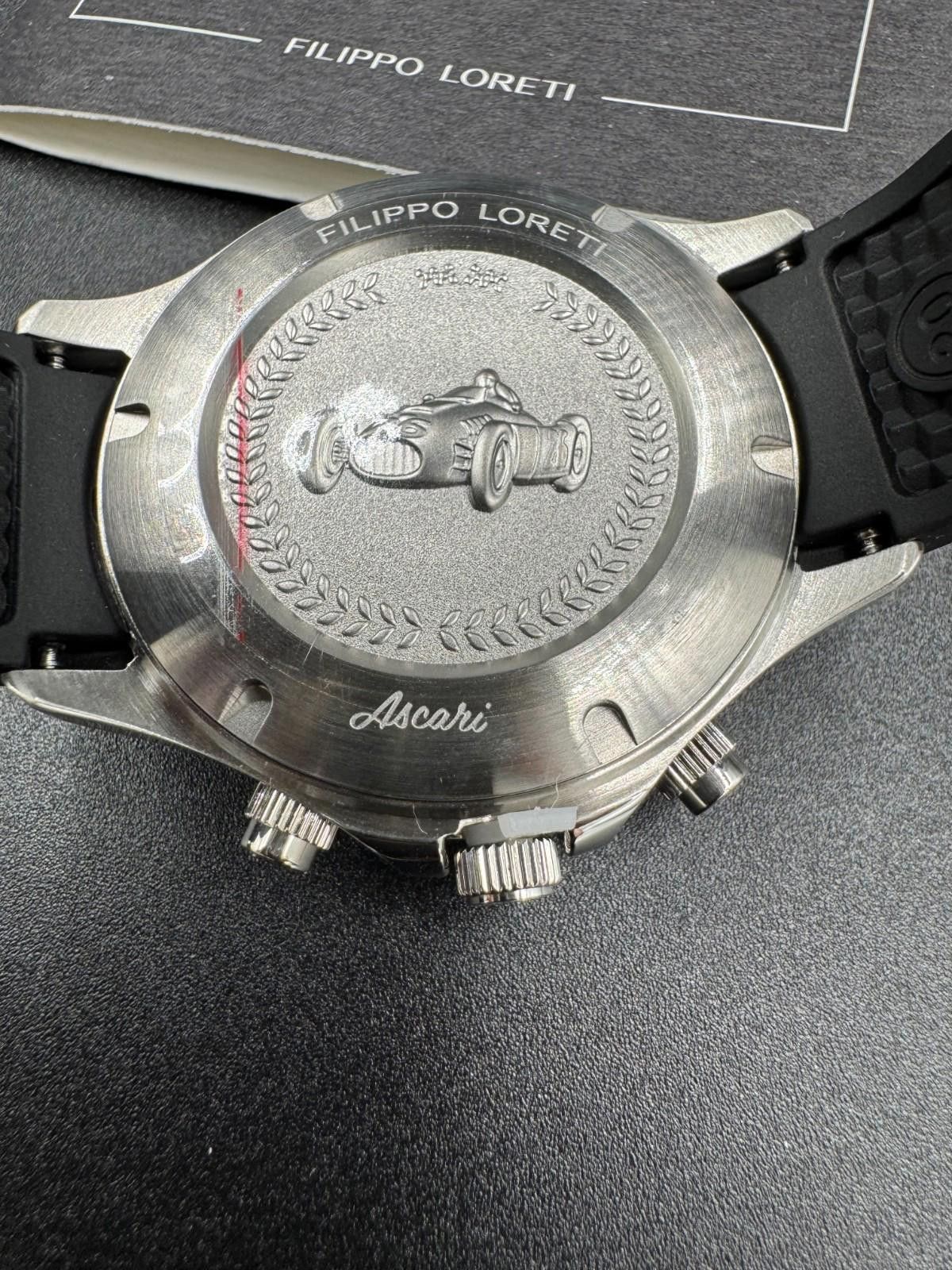 Other Filippo Loreti Ascari Chronograph Black Dial Rubber Strap 42 Size ONE SIZE - 9 Thumbnail