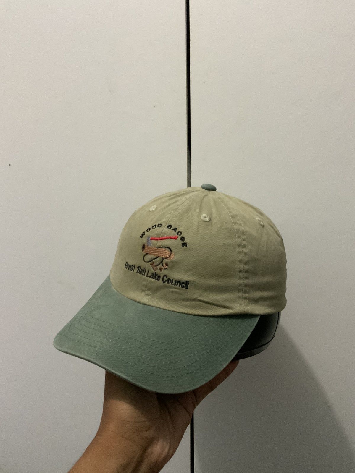 Vintage Wood Badge Salt Lake Spellout Hat Cap Size ONE SIZE - 2 Thumbnail