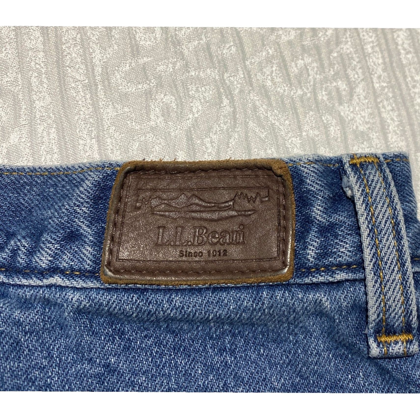 Vintage LL Bean Jeans Relaxed Fit Lined Blue Denim Women's 16 Reg Winter Pants Size 38" / US 16 / IT 52 - 6 Thumbnail