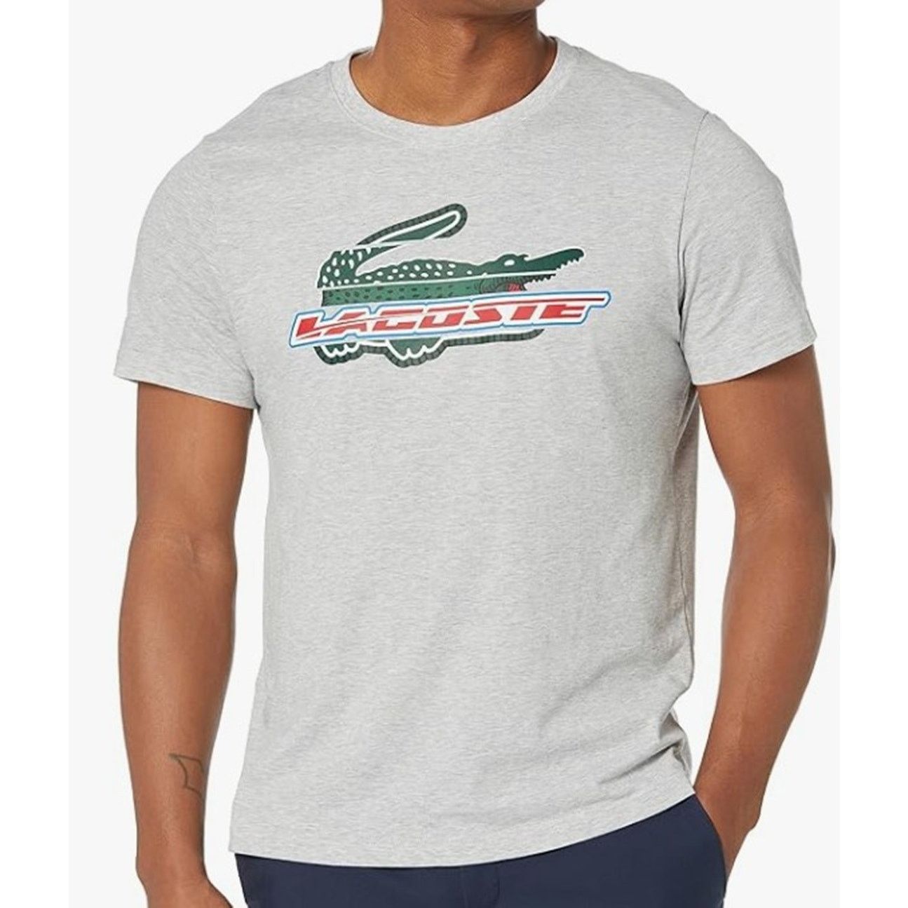 Lacoste Lacoste Men's Short Sleeve Regular Fit Sport T-Shirt White Size US L / EU 52-54 / 3 - 1 Thumbnail