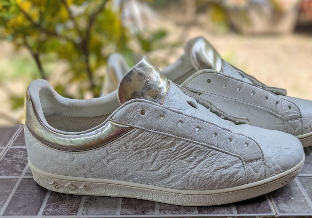 Louis Vuitton Luxembourg White Monogram Trainer Sneakers S8