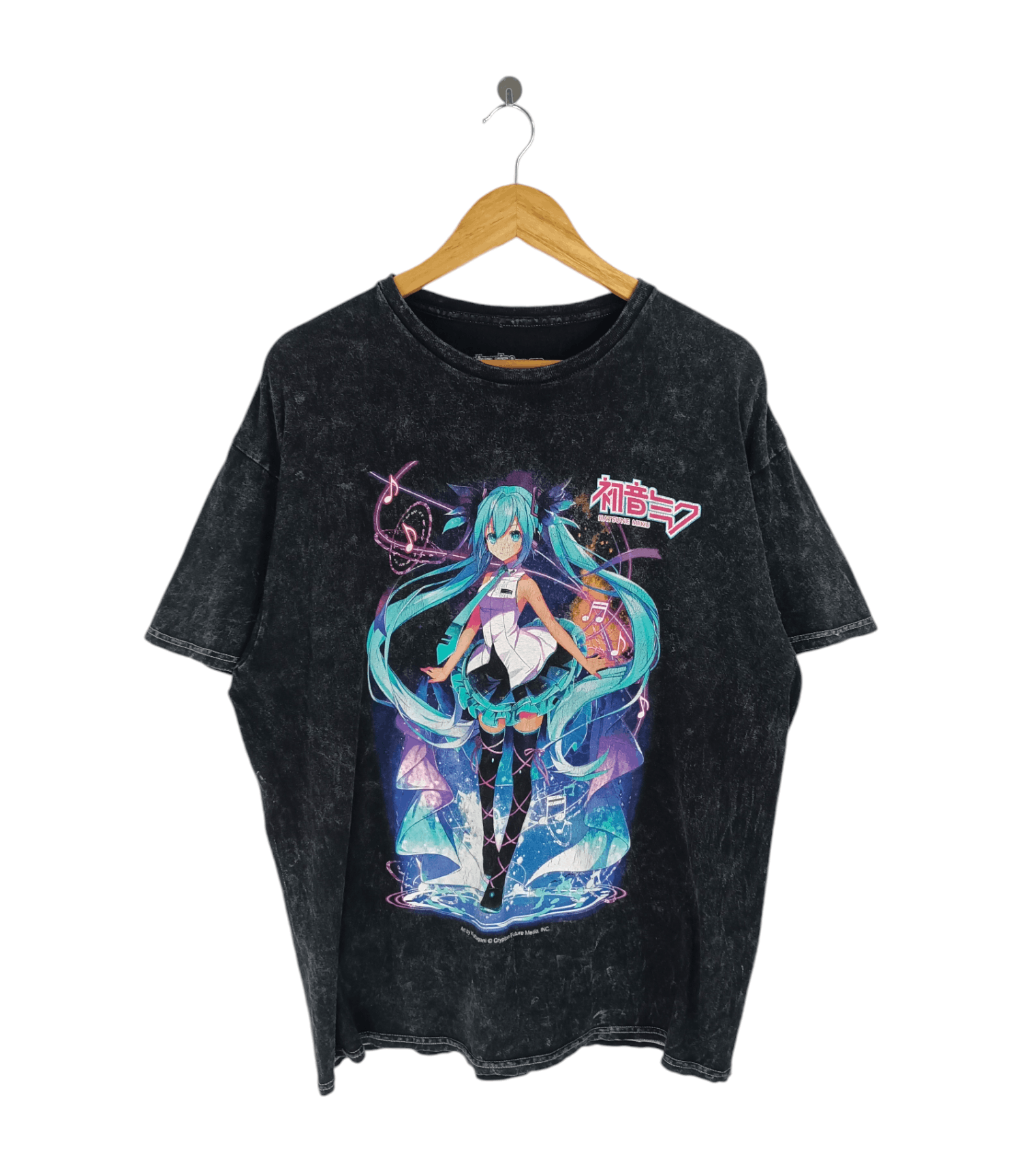 Anime VINTAGE HATSUNE MIKU VOCALOID WAIFU CUTE CV01 FADED TEE Size US L / EU 52-54 / 3 - 1 Thumbnail