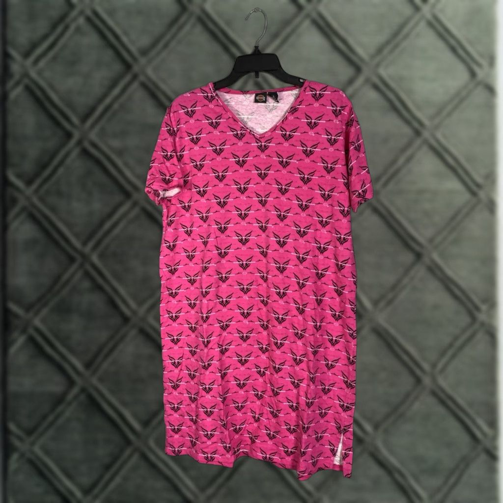Harley Davidson Harley-Davidson Womens Sleep Shirt Gown Pink 2X Logo Nightgown Plus Size Size XXL / US 16-18 / IT 52-54 - 1 Thumbnail