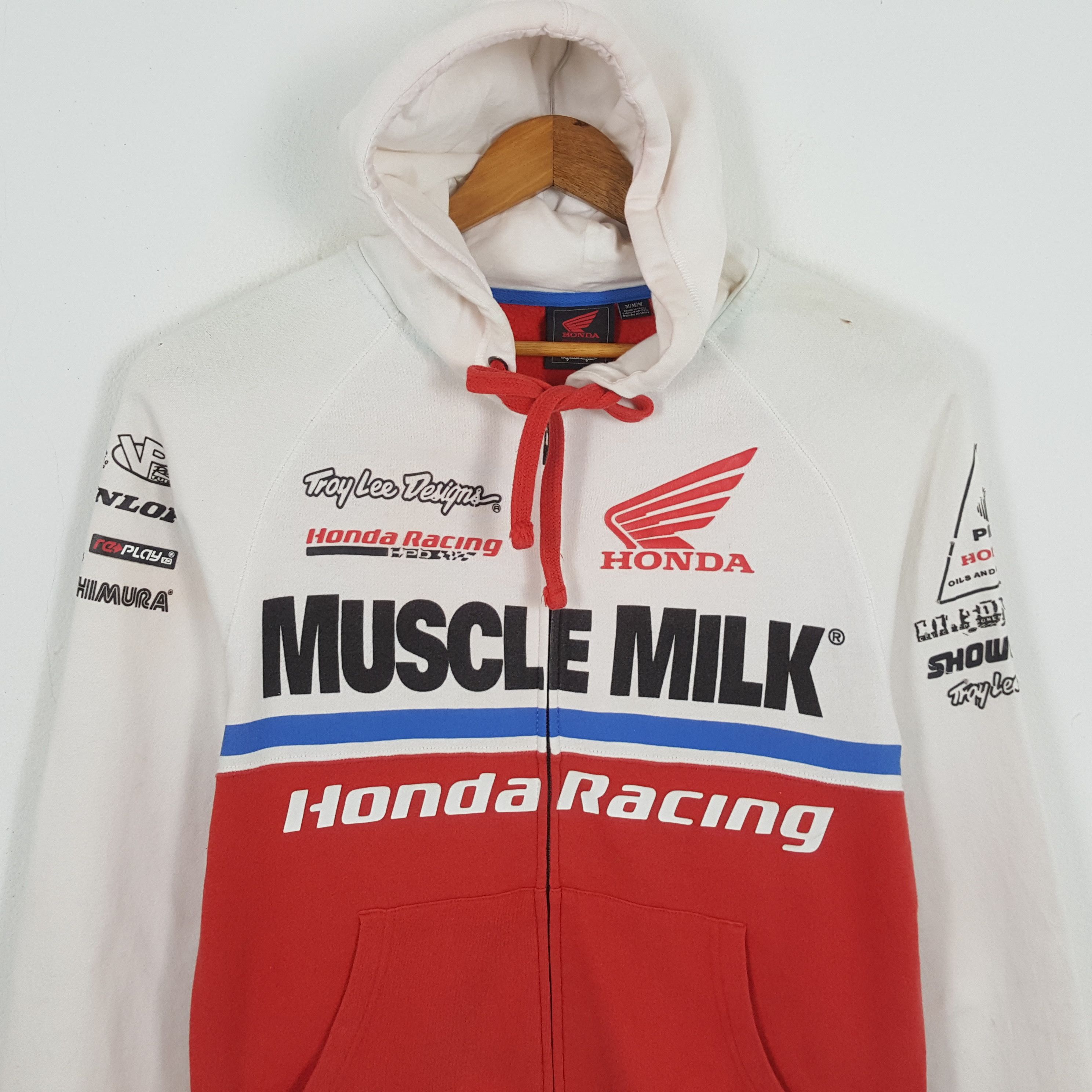 Honda × Vintage Vintage HONDA MUSCLE MILK Racing Team Hoodies Jacket Size US M / EU 48-50 / 2 - 4 Thumbnail