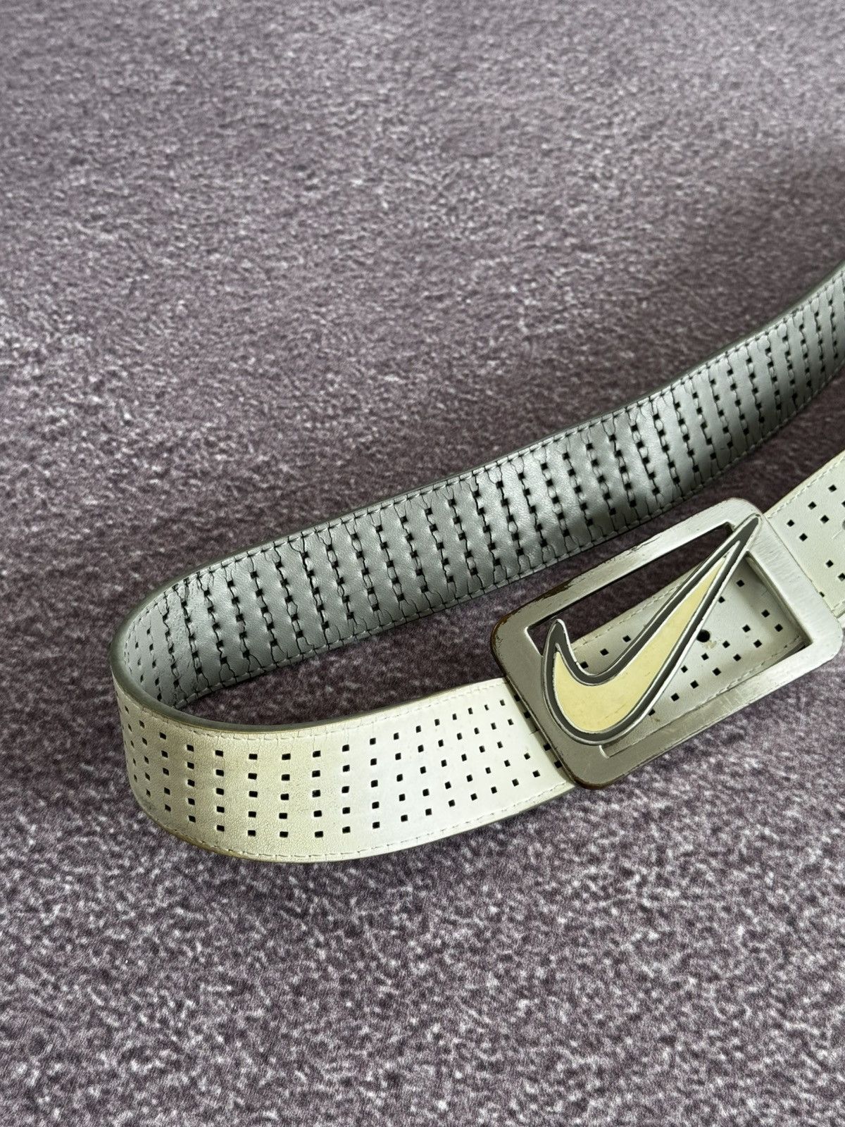 Nike Nike Vintage Drip Y2K Metal Swoosh Buckle Leather Belt Size ONE SIZE - 2 Thumbnail
