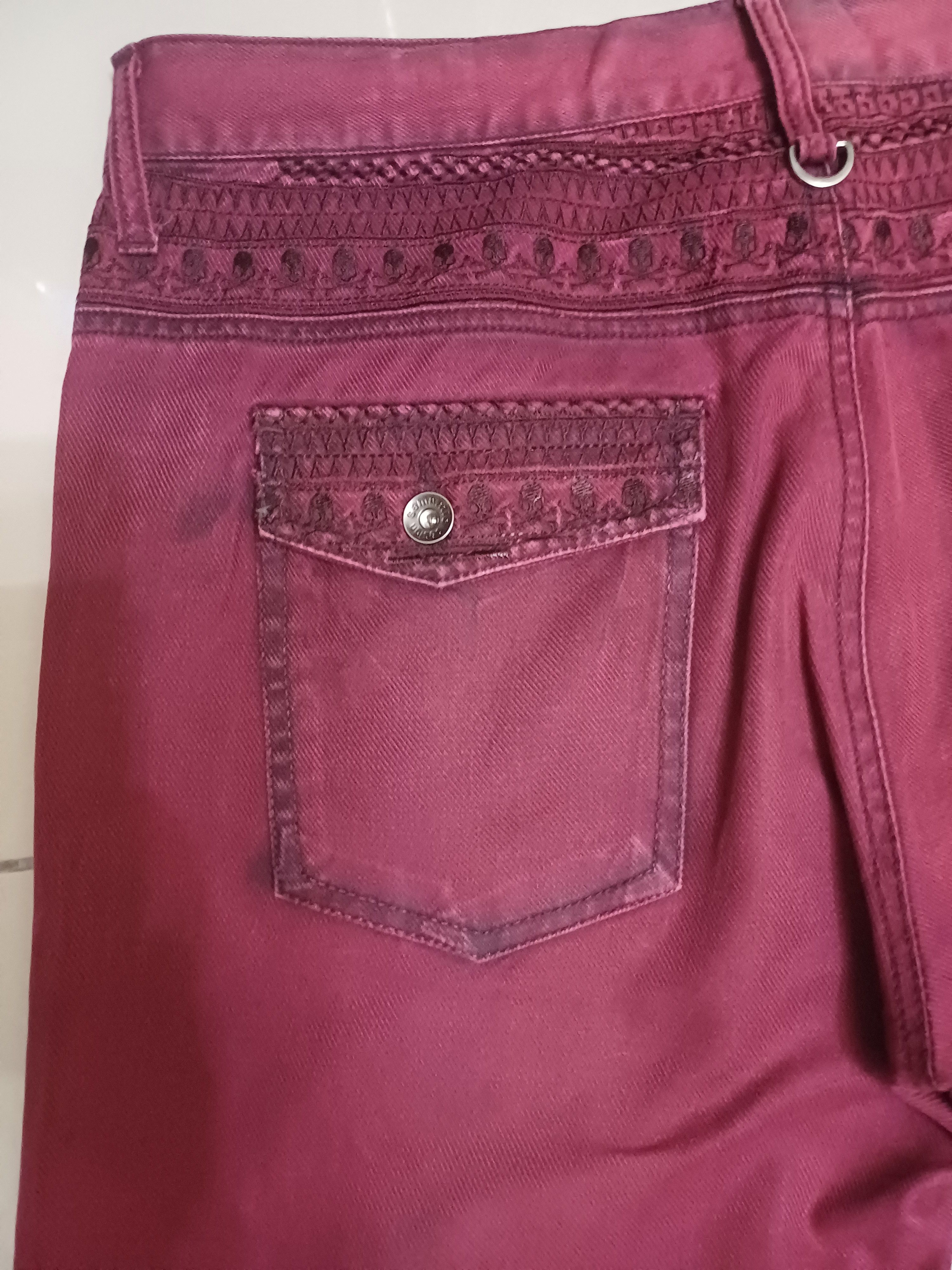 semanticdesign Superb red colour & skull embroidery design jeans 🔥🔥🔥 Size US 36 / EU 52 - 14 Thumbnail
