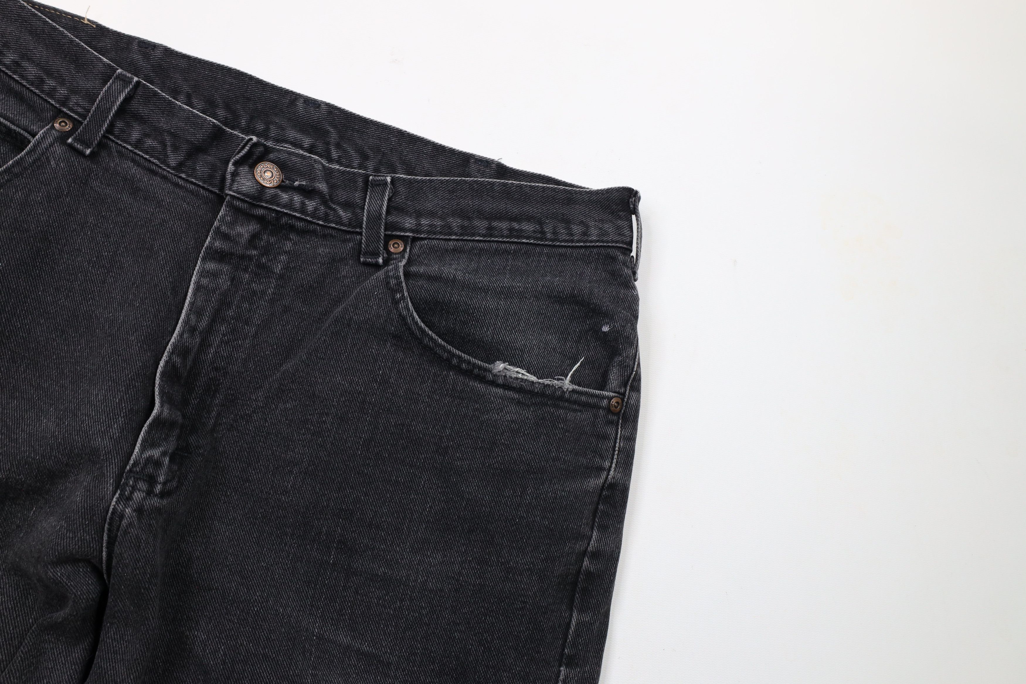 Lee × Vintage Vintage 90s Lee Straight Leg Denim Jeans Black Cotton Size US 34 / EU 50 - 7 Thumbnail