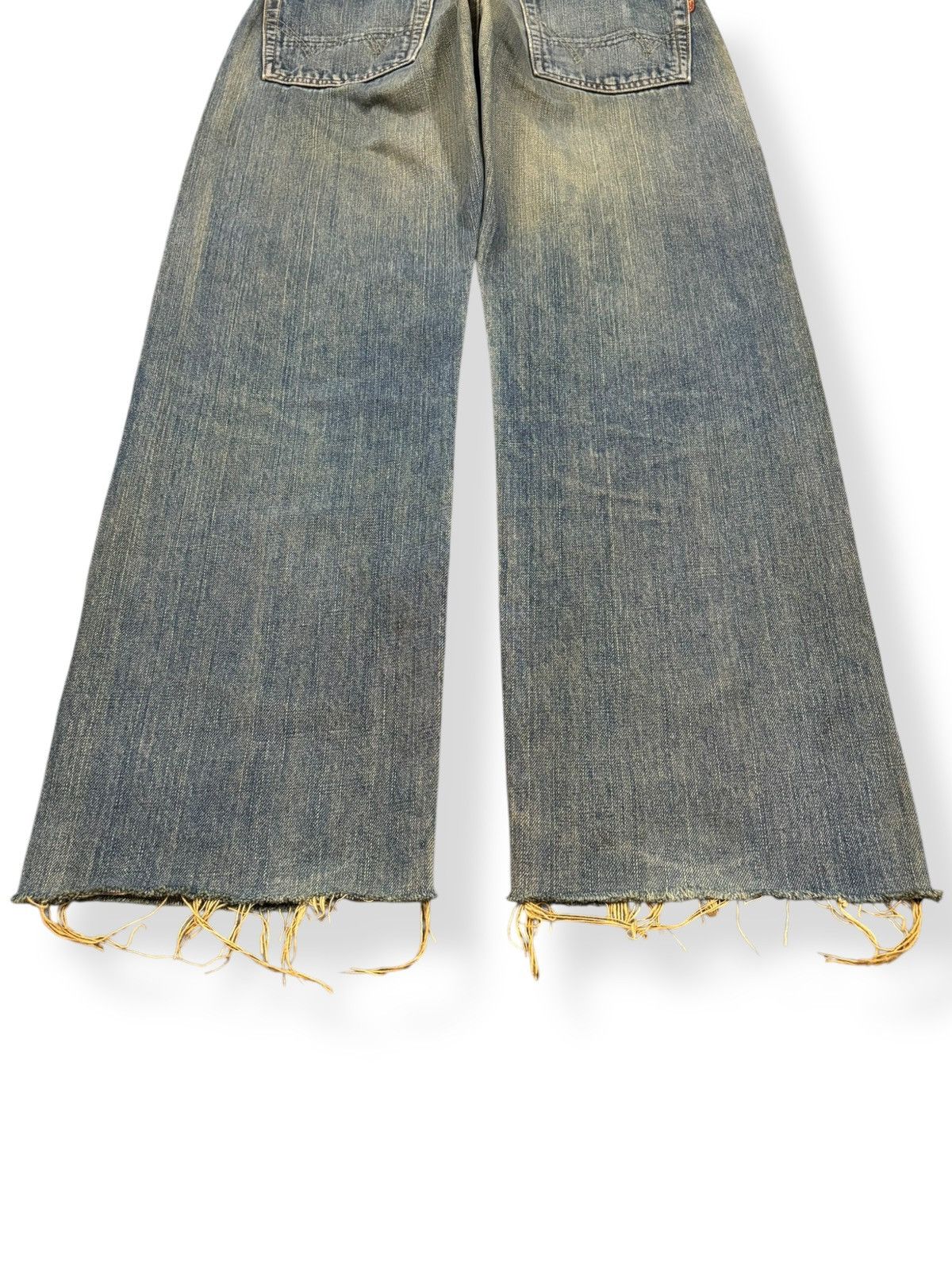 Edwin Vintage Edwin 505X Selvedge Mud Wash Baggy Frayed Leg Jeans Size US 30 / EU 46 - 15 Thumbnail