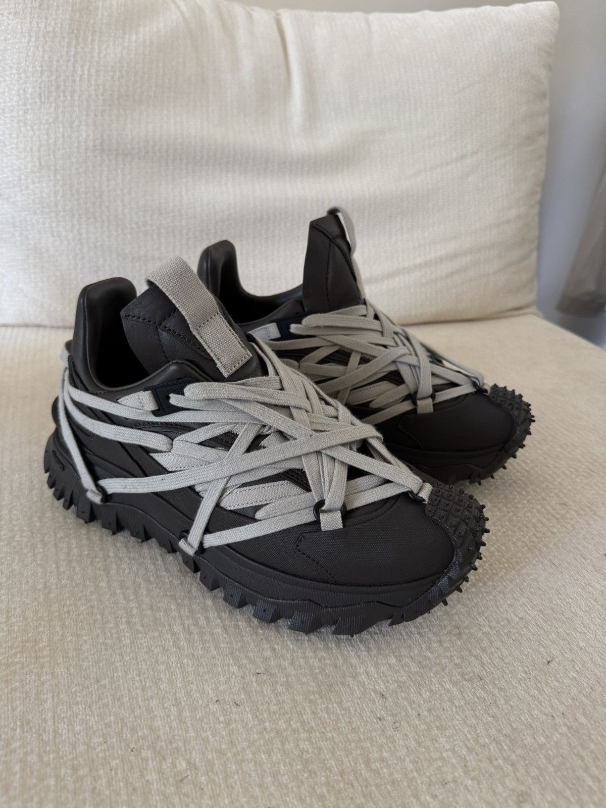 Moncler + Rick Owens Trailgrip Megalace Lace-Up Sneakers