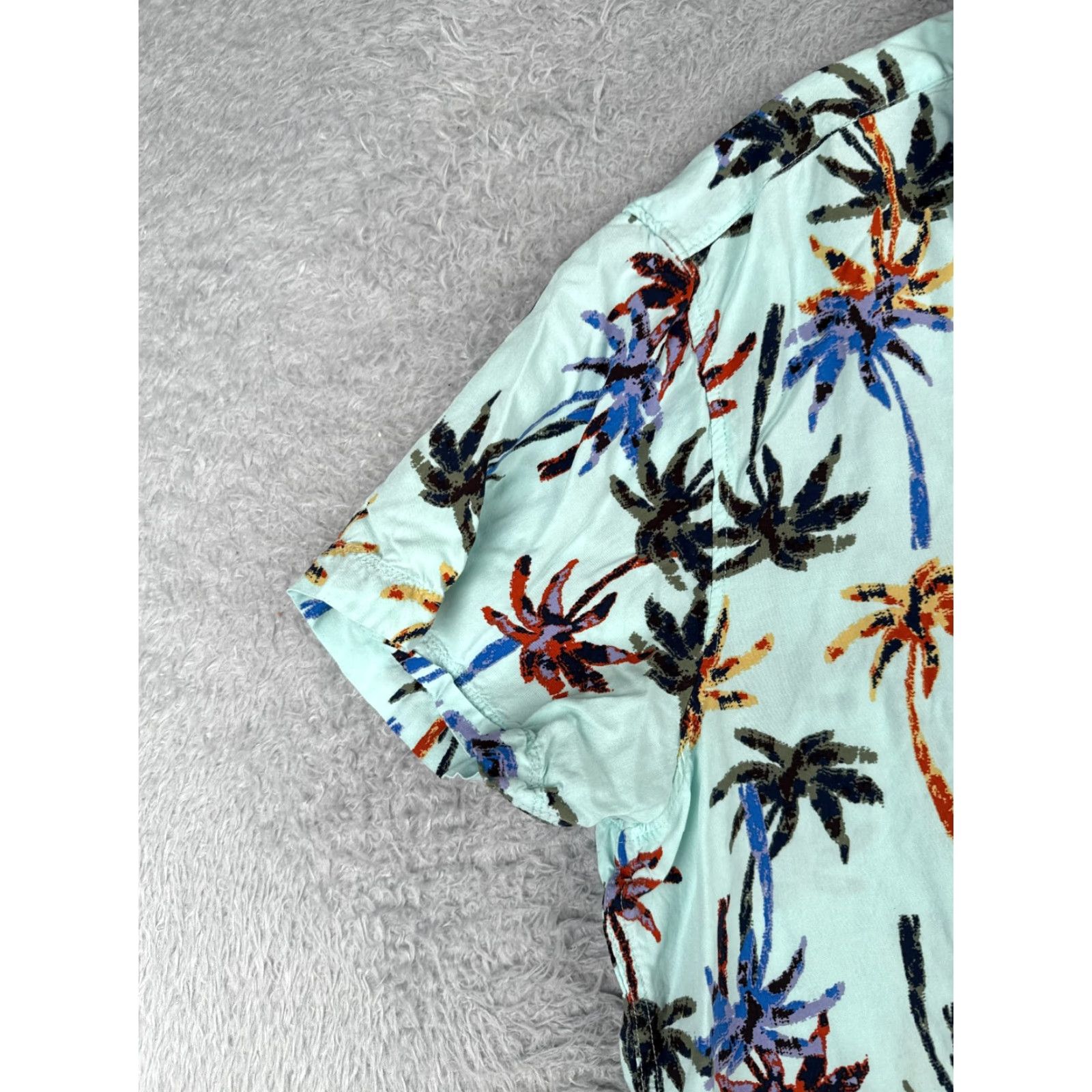 Vintage Coconut Connection Shirt Men XL Blue Palm Tree Hawaiian Cotton Blend Size US XL / EU 56 / 4 - 3 Thumbnail