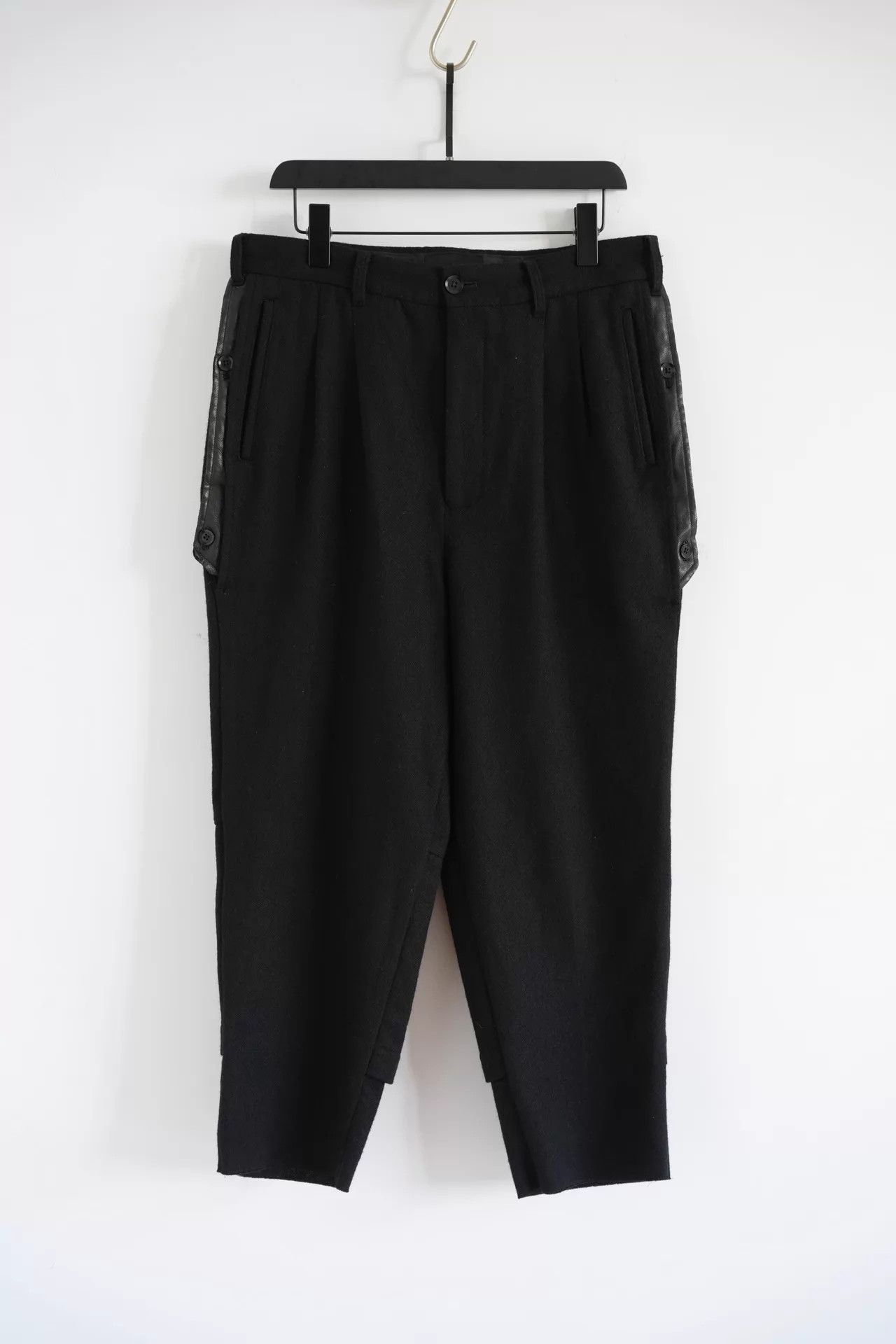 Yohji Yamamoto Yohji Yamamoto 14AW PH 2-ply Leather Cropped Pants Size US 32 / EU 48 - 1 Thumbnail