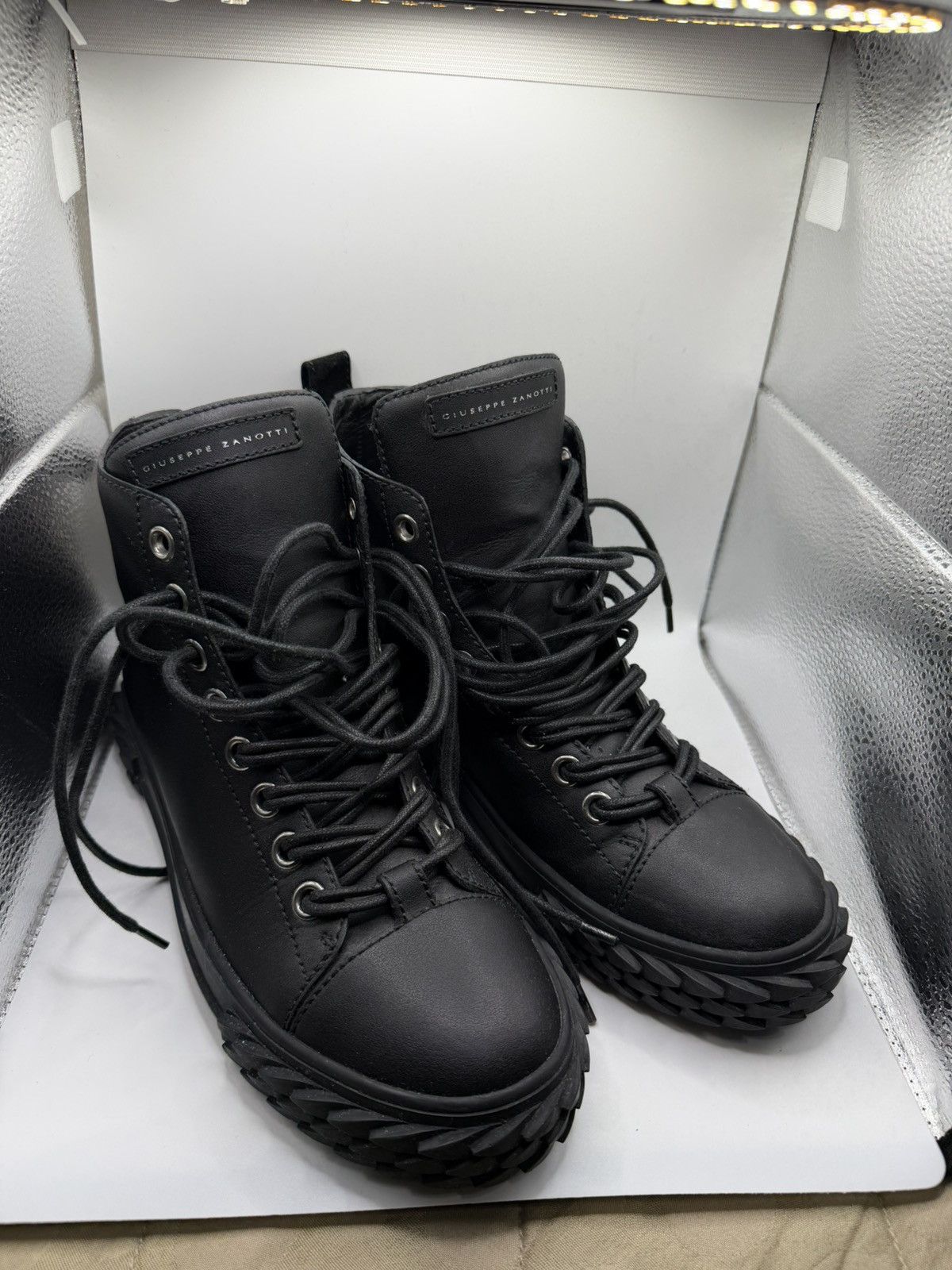 Giuseppe Zanotti Giuseppe Zanotti Black Blabber High-Top Sneakers Size US 8 / EU 41 - 1 Thumbnail