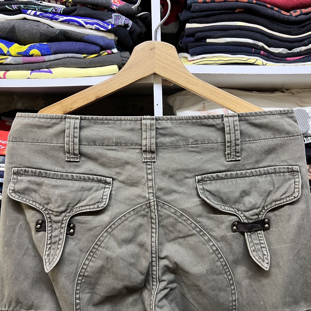 Alpha Industries × Vintage VTG ALPHA INDUSTRIES CARGO FLARE PANT Size US 33 - 5 Thumbnail