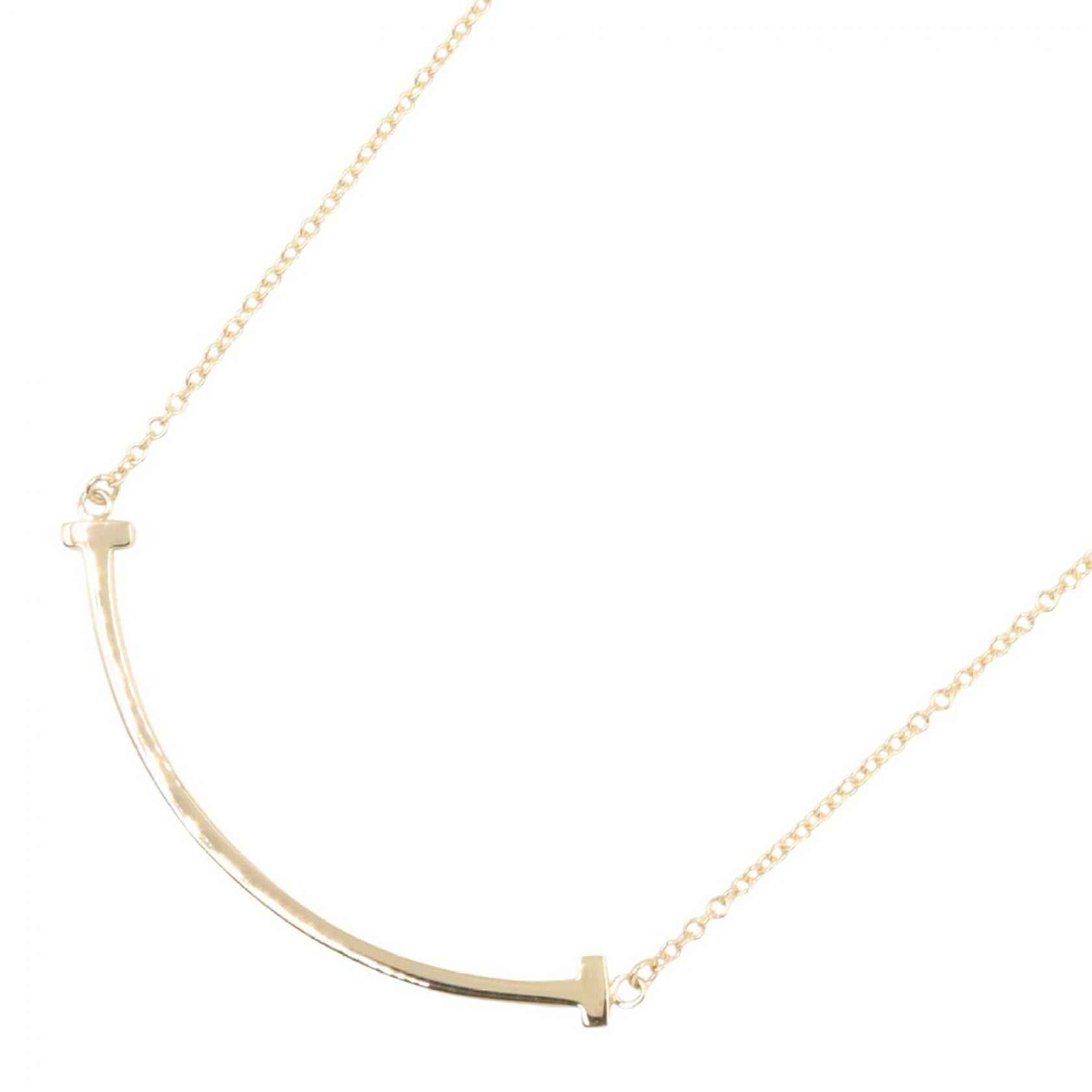 Tiffany & Co. Tiffany & Co. Tiffany & Co. T Smile Small Au750 Necklace Precious Metal Necklace DUTY FREE for USA Size ONE SIZE - 1 Thumbnail