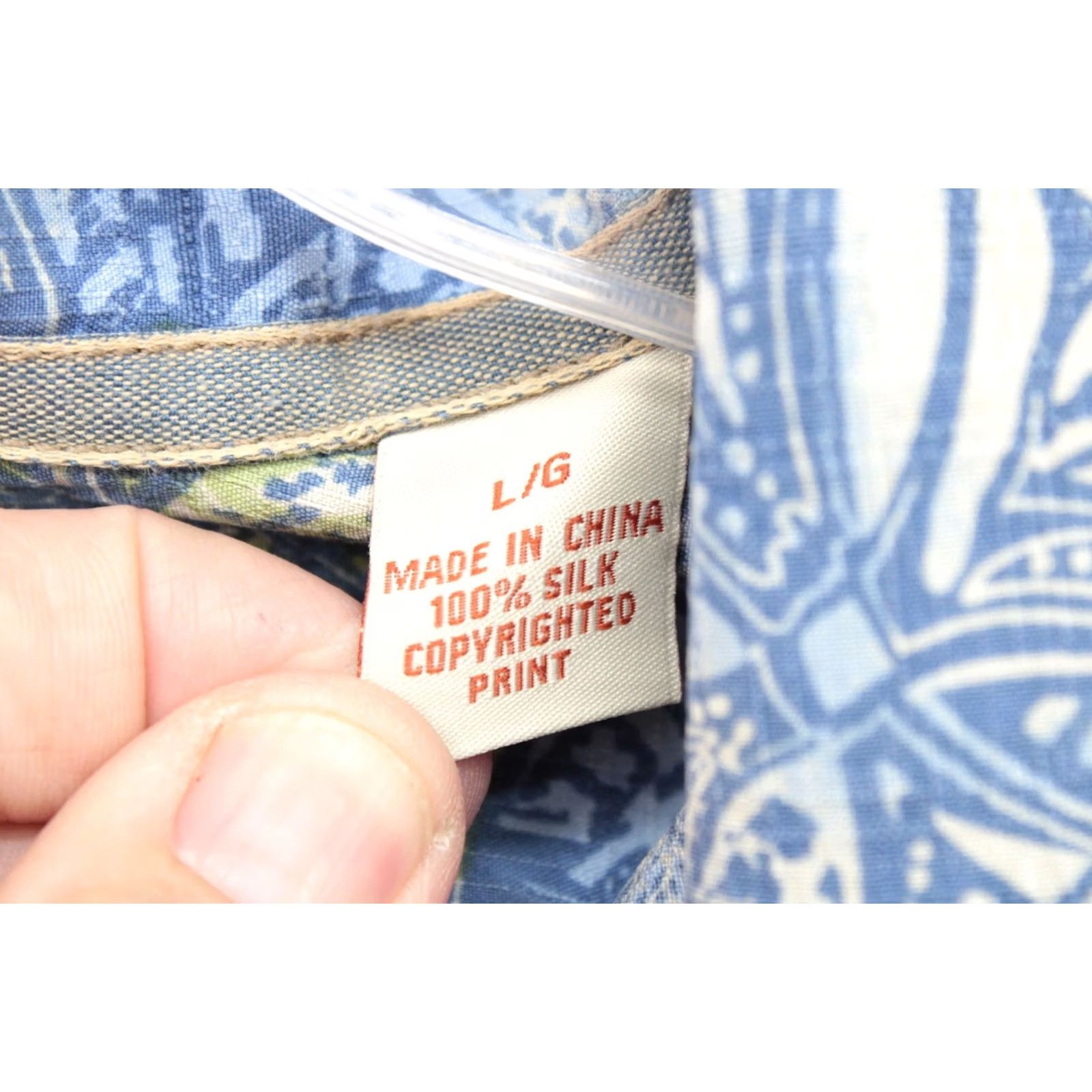 Tommy Bahama Tommy Bahama Shirt Mens L Blue Silk Floral Hawaiian Aloha Camp Collar Travel Shirt Size US L / EU 52-54 / 3 - 6 Thumbnail