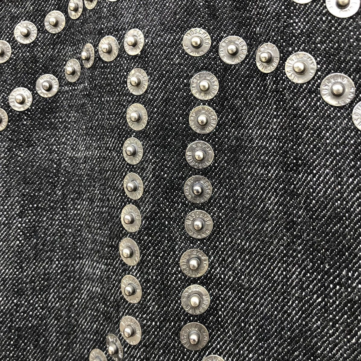 Moschino Moschino Peace Sign Metal Studs Denim Jacket Size US M / EU 48-50 / 2 - 4 Thumbnail