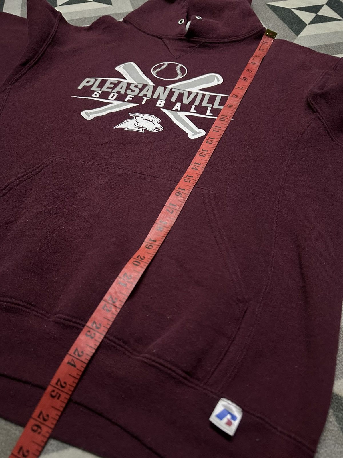 Russell Athletic Vintage 90s Pleasanville softball pullover hoodie Size US M / EU 48-50 / 2 - 6 Thumbnail