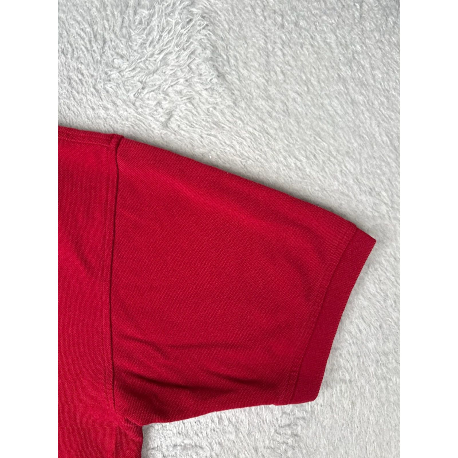Tommy Hilfiger Tommy Hilfiger Polo Shirt Men Adult Large Red 100% Cotton Short Sleeve Jersey Crest Polo Shirt Modern American Sports Mens Size US L / EU 52-54 / 3 - 2 Thumbnail
