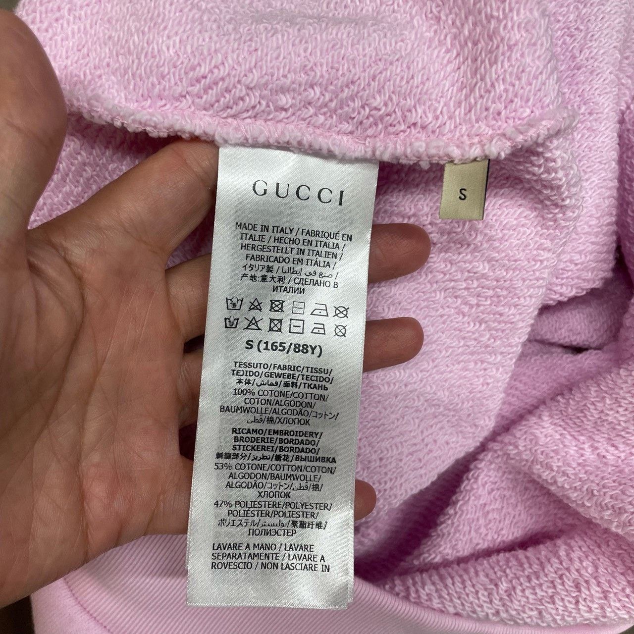 Gucci Gucci Pink new Apple sweatshirt 2501-Nextarrow Size US S / EU 44-46 / 1 - 6 Thumbnail