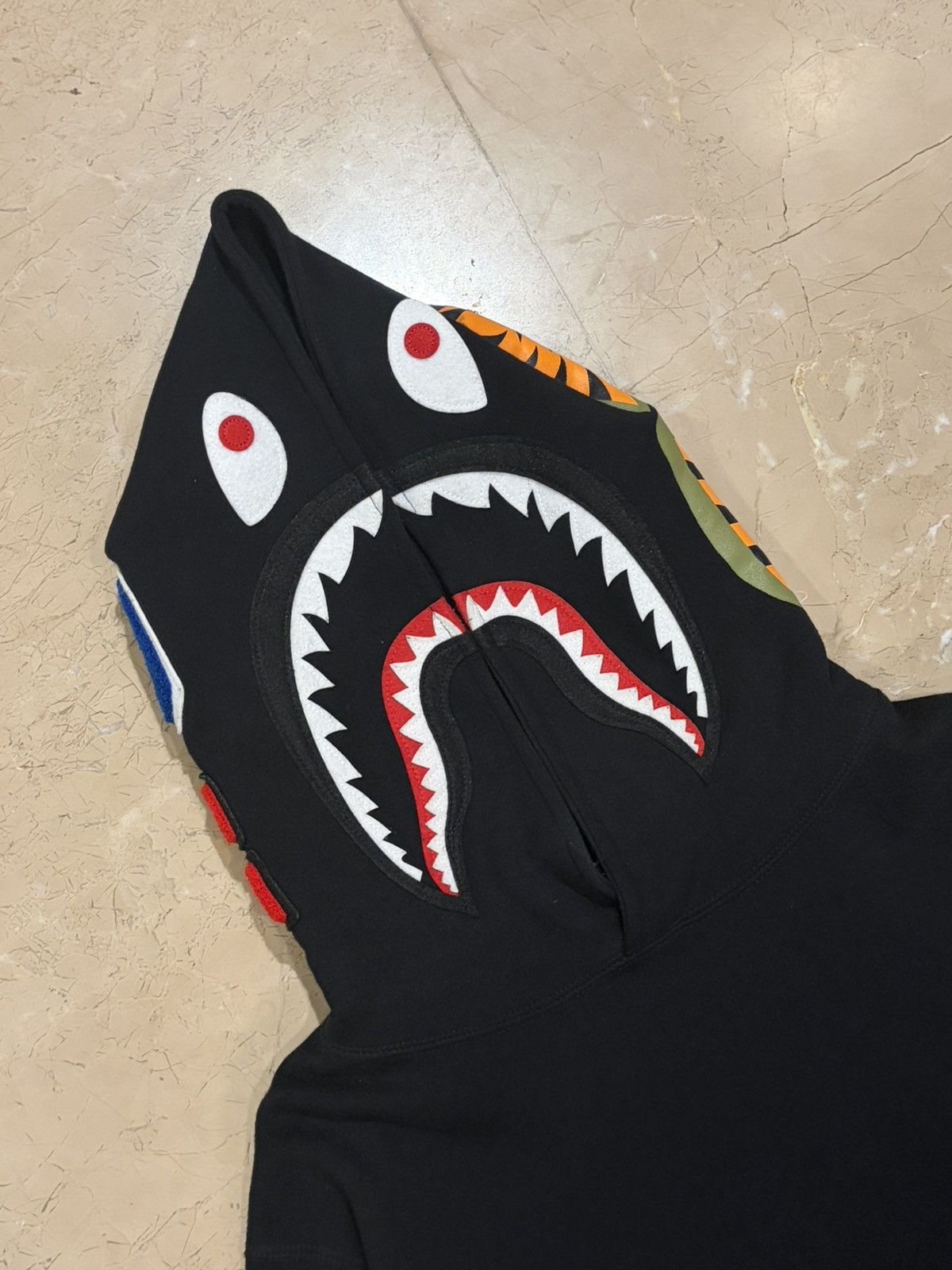 Bape Bape shark hoodie pullover black Size US M / EU 48-50 / 2 - 2 Thumbnail