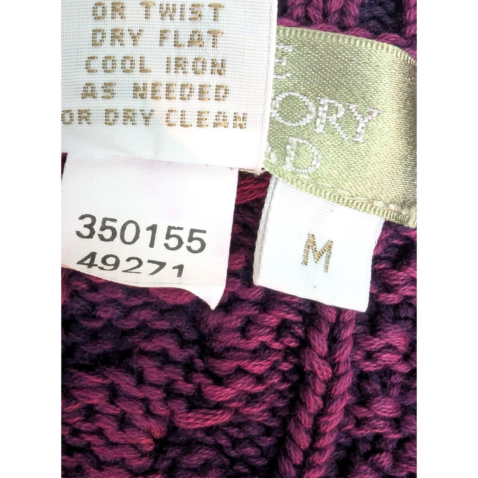 The Territory Ahead Territory Ahead Cardigan Women M Plum Purple Cable Knit Tie Front Front Open Knit Sweater Size M / US 6-8 / IT 42-44 - 4 Thumbnail