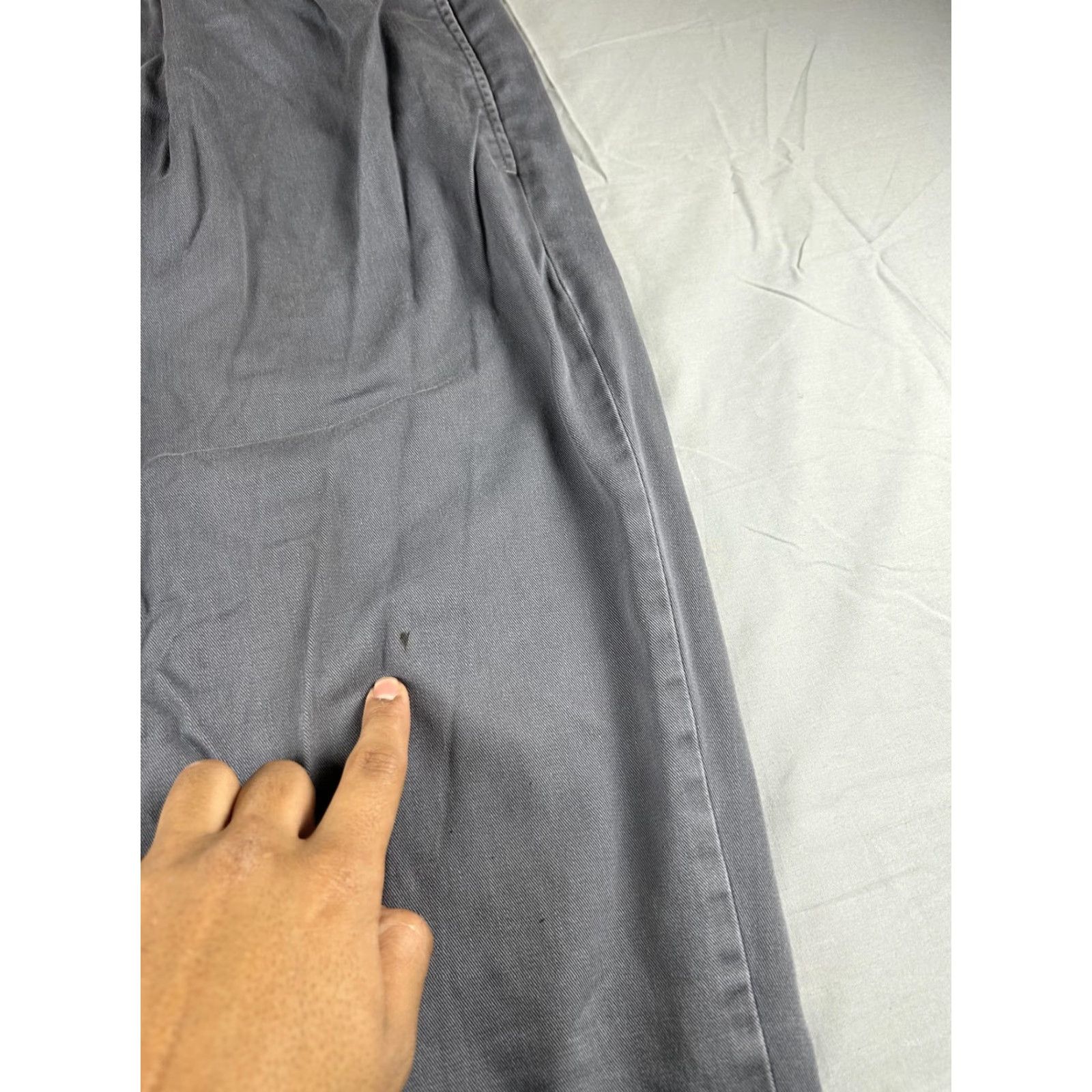 Polo Ralph Lauren Polo Ralph Lauren Andrew Pants Mens 41X28 Gray Pleated Chino Cotton Relaxed Fit Size US L / EU 52-54 / 3 - 6 Thumbnail