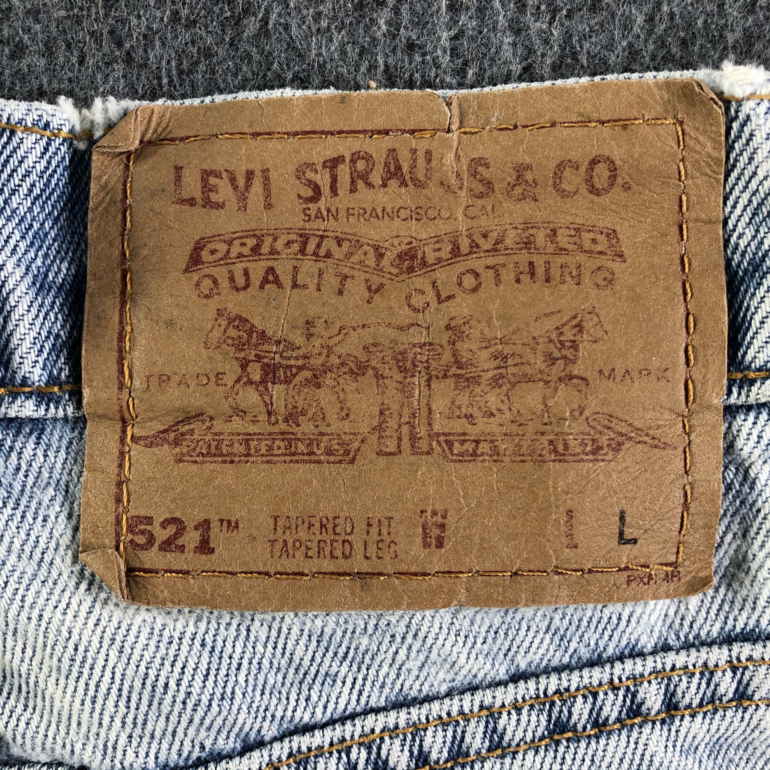 Levi's Vintage Light Wash Levis 521 Jeans-J4475 Size US 28 / EU 44 - 5 Thumbnail
