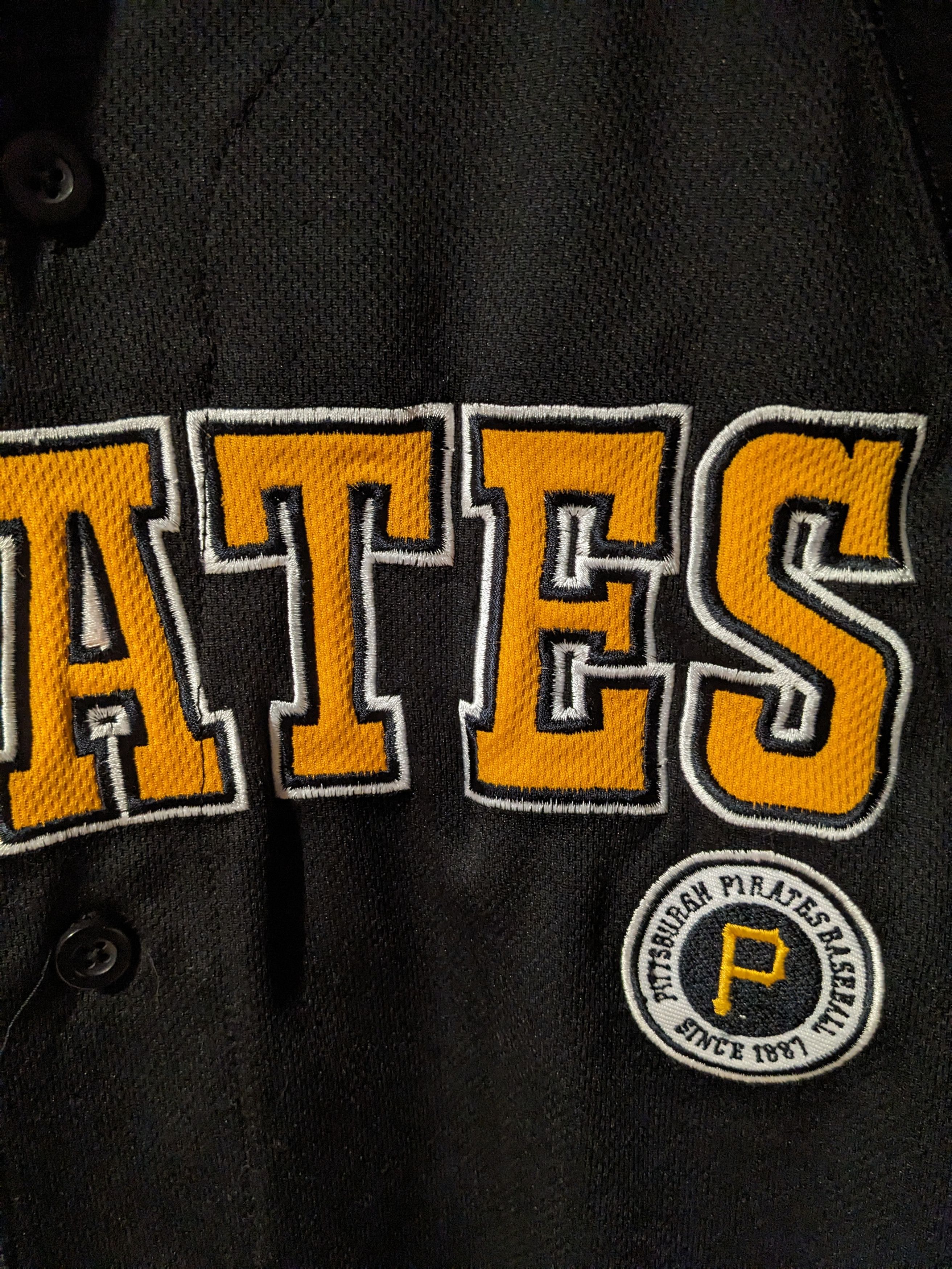 Vintage Pittsburgh Pirates Black Small TruFan Baseball Jersey Size US S / EU 44-46 / 1 - 3 Thumbnail