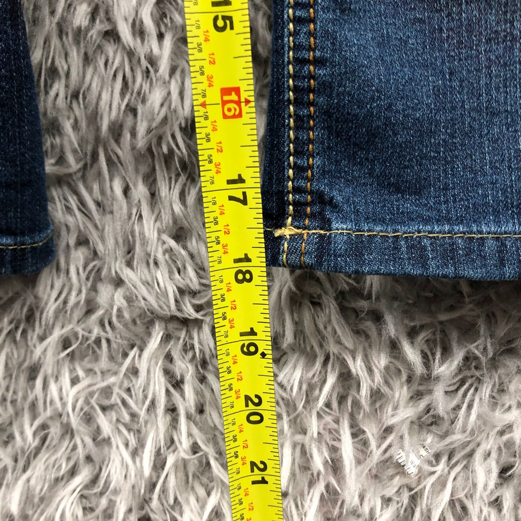 Vintage Justice Simply Low Capri Jeans Size 14 Juniors Dark Wash Blue Denim Womens Regular 5-Pocket Size 36" / US 14 / IT 50 - 3 Thumbnail