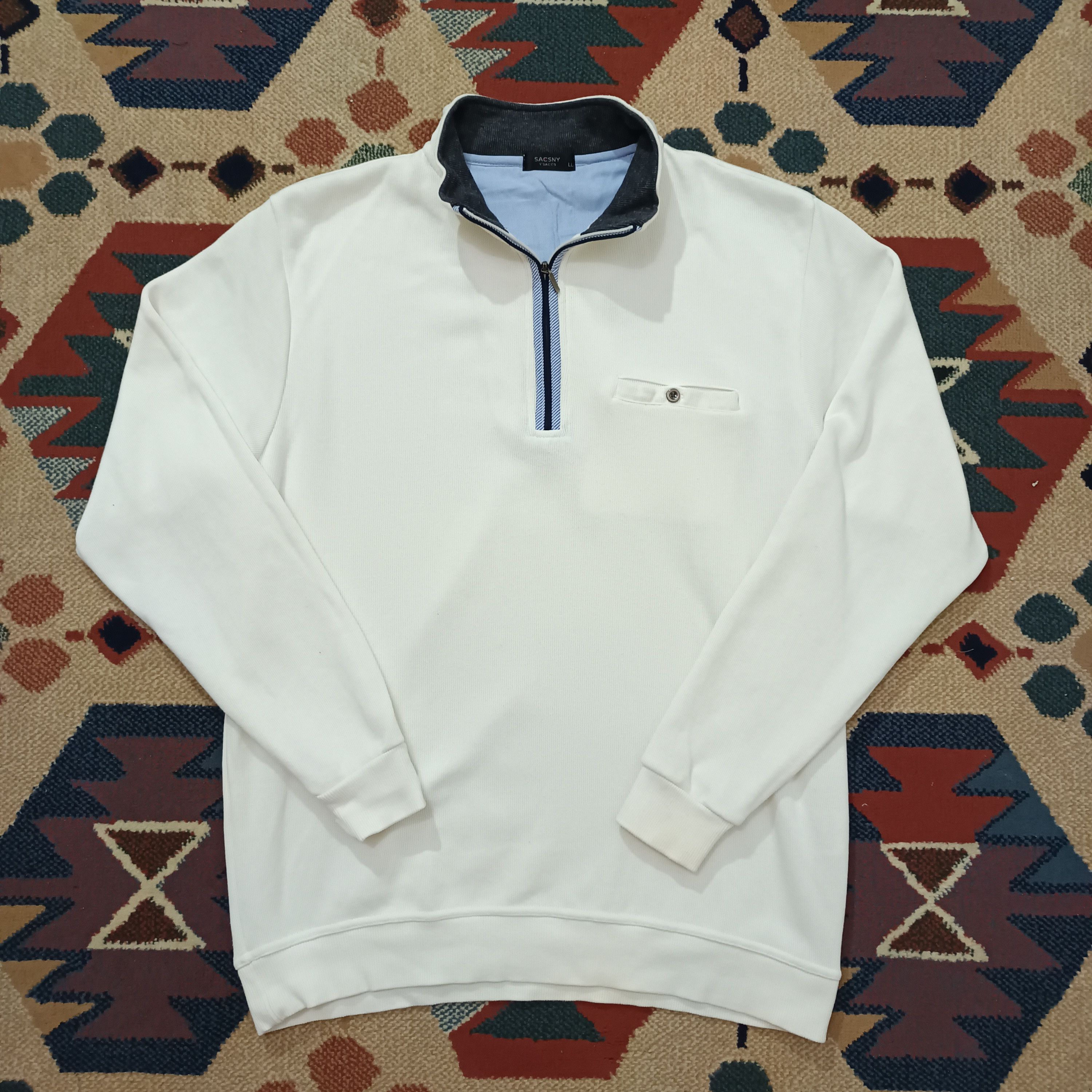 Yohji Yamamoto SACSNY Y'SACCS BY YOHJI Quarter Zip Sweater Size US L / EU 52-54 / 3 - 1 Thumbnail