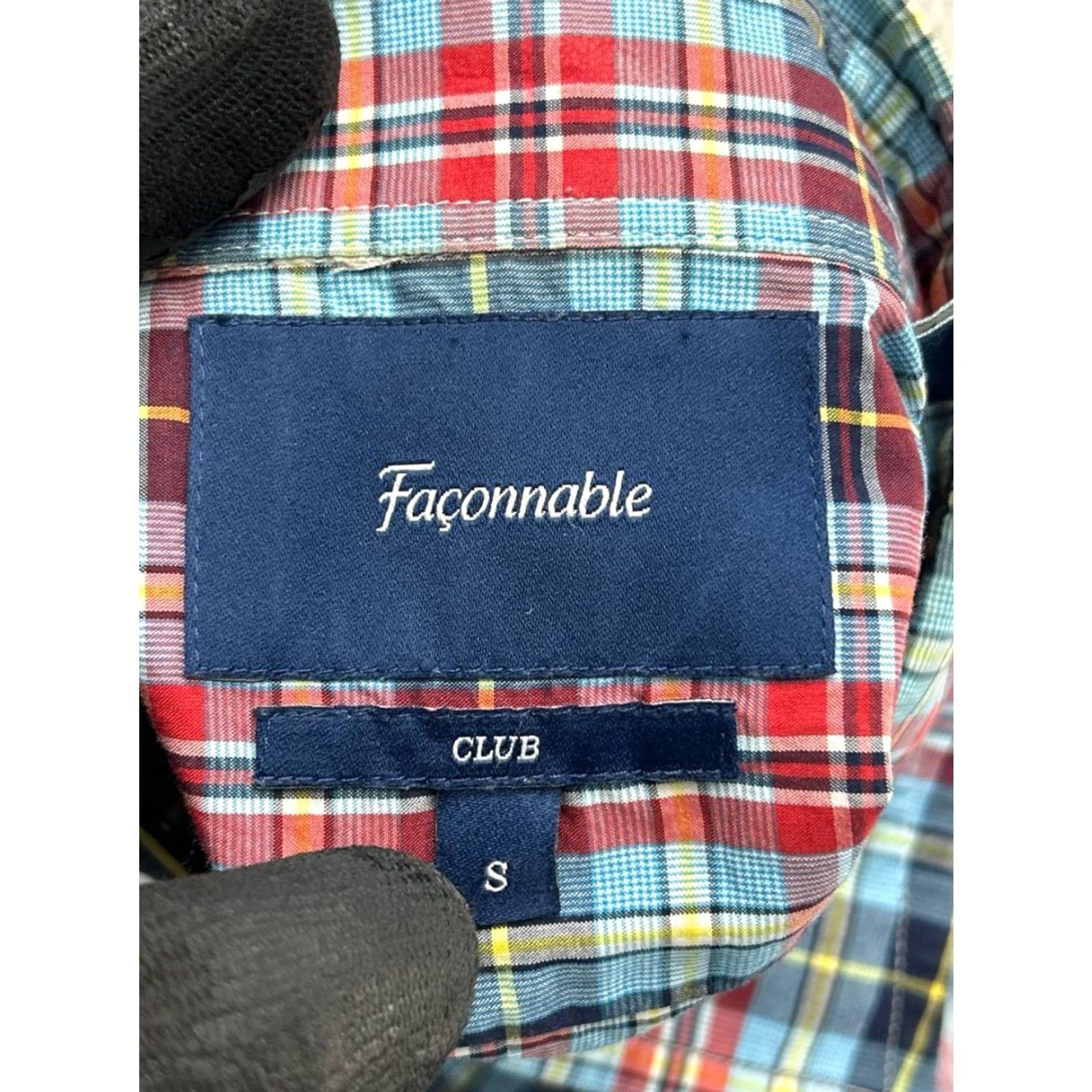 Faconnable Façonnable Club Fit Shirt Mens Small Multicolor Cotton Plaid Casual Button Up Size US S / EU 44-46 / 1 - 4 Thumbnail