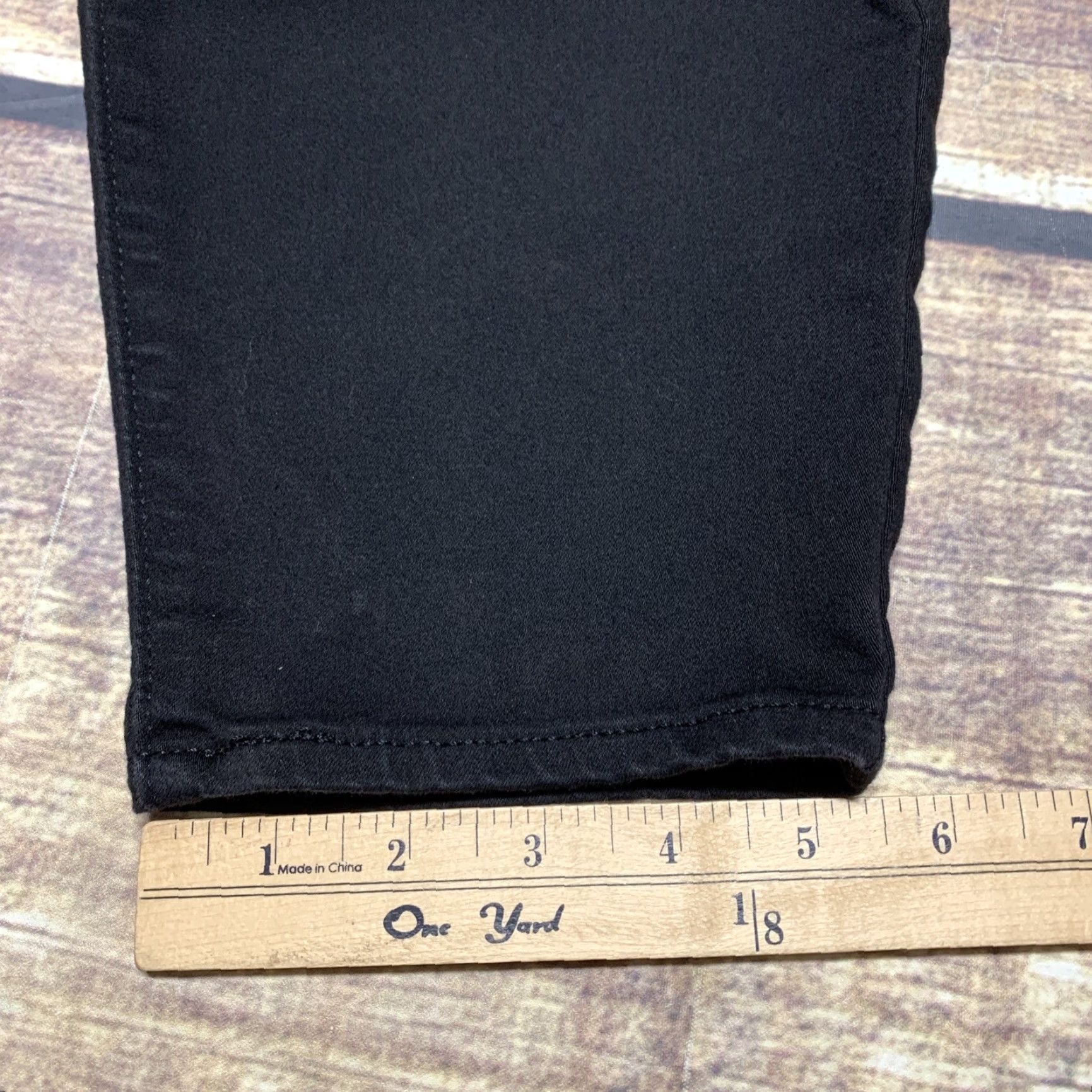 CO Signature Levi Strauss & Co Womens Jeans 22 Black Mid Rise Skinny Straight Size 40" / US 18 - 4 Thumbnail