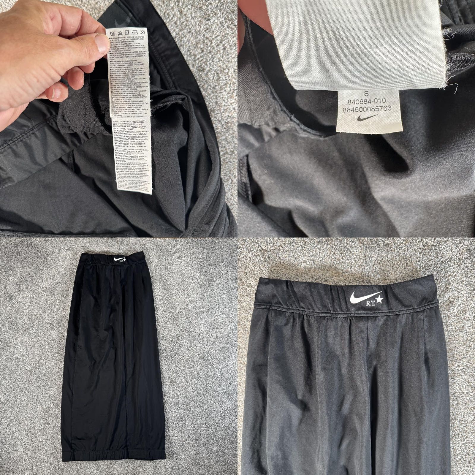 Nike VINTAGE NikeLab x RT Skirt Womens Small Black Full Zip Long Riccardo Tisci 840684-010 Size 28" / US 6 / IT 42 - 8 Thumbnail
