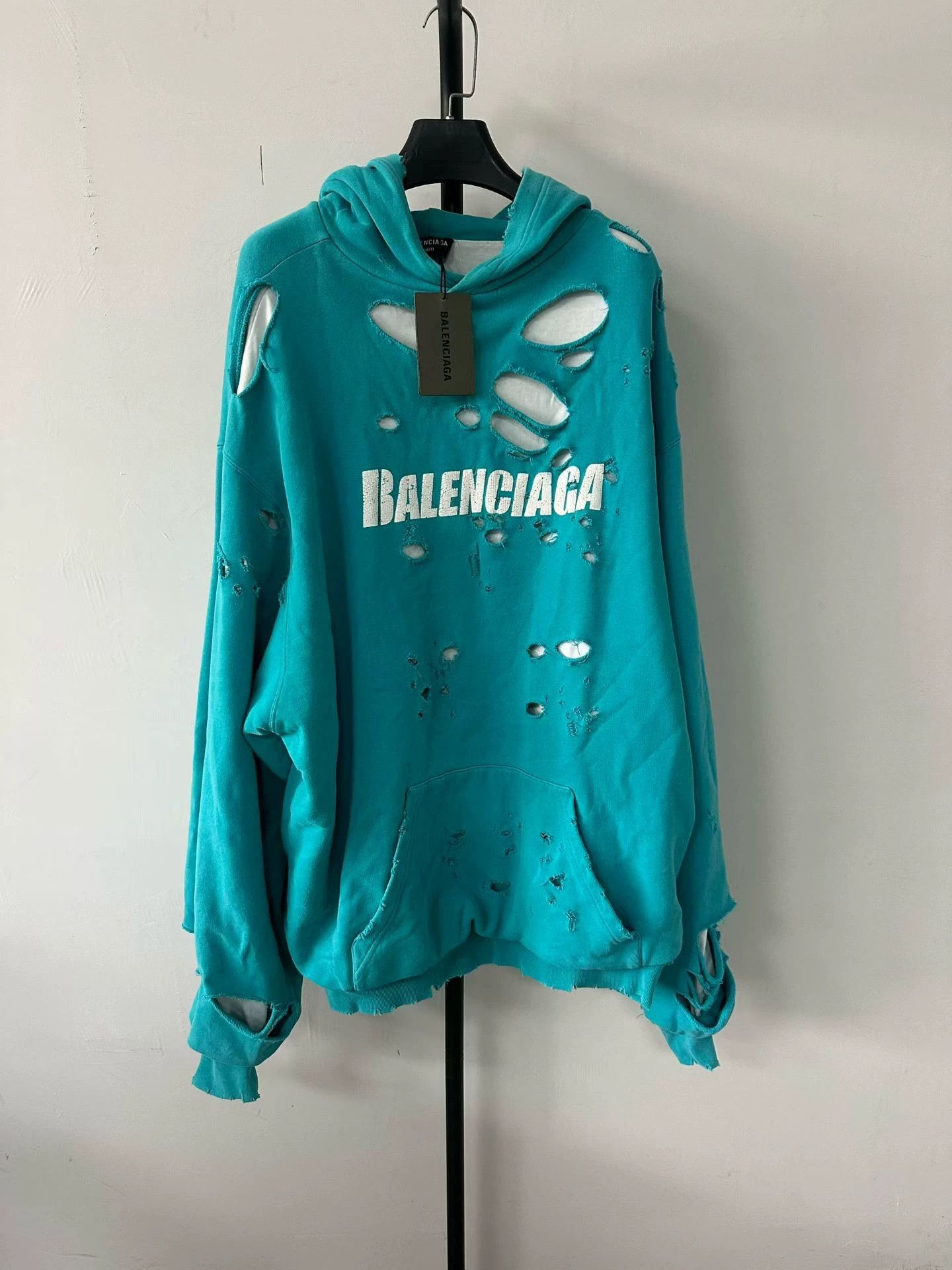 Balenciaga Balenciaga Destroyed Hoodie | Grailed