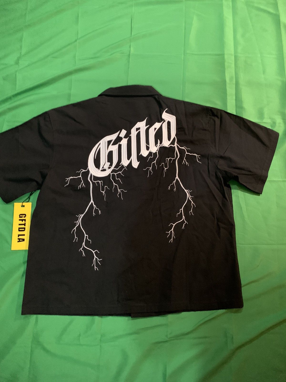 Other Lightning button up tee embroidery cropped boxy Size US L / EU 52-54 / 3 - 7 Thumbnail