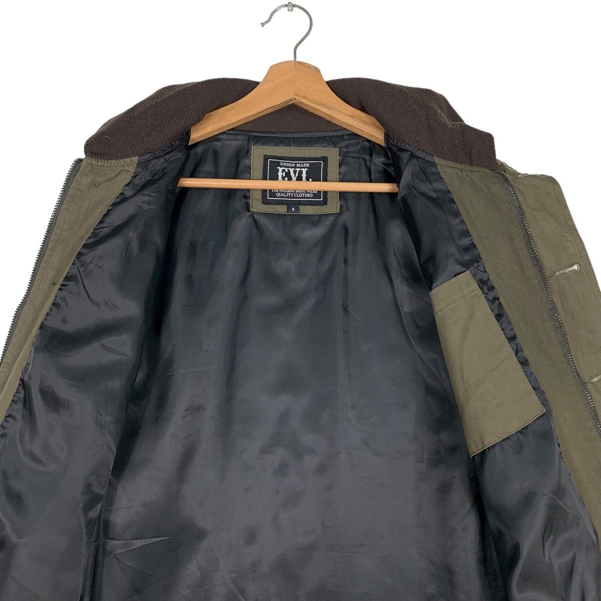 Japanese Brand EVIL NUMBER Embroidey Big Logo Barn Jacket #0481-C22 Size US M / EU 48-50 / 2 - 12 Thumbnail