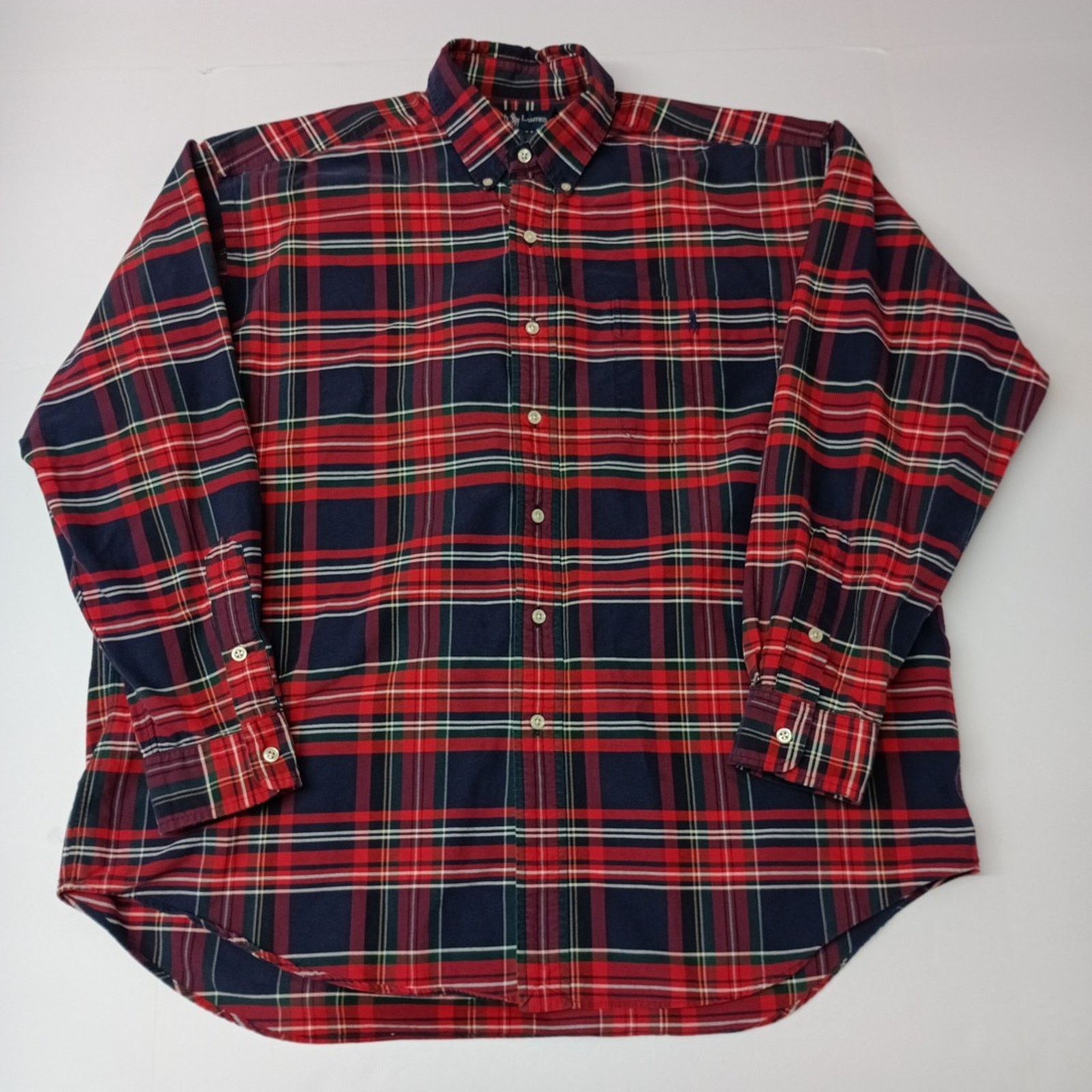 Ralph Lauren Ralph Lauren Shirt Men's L Red Tartan Plaid Big Shirt Button Size US L / EU 52-54 / 3 - 1 Thumbnail