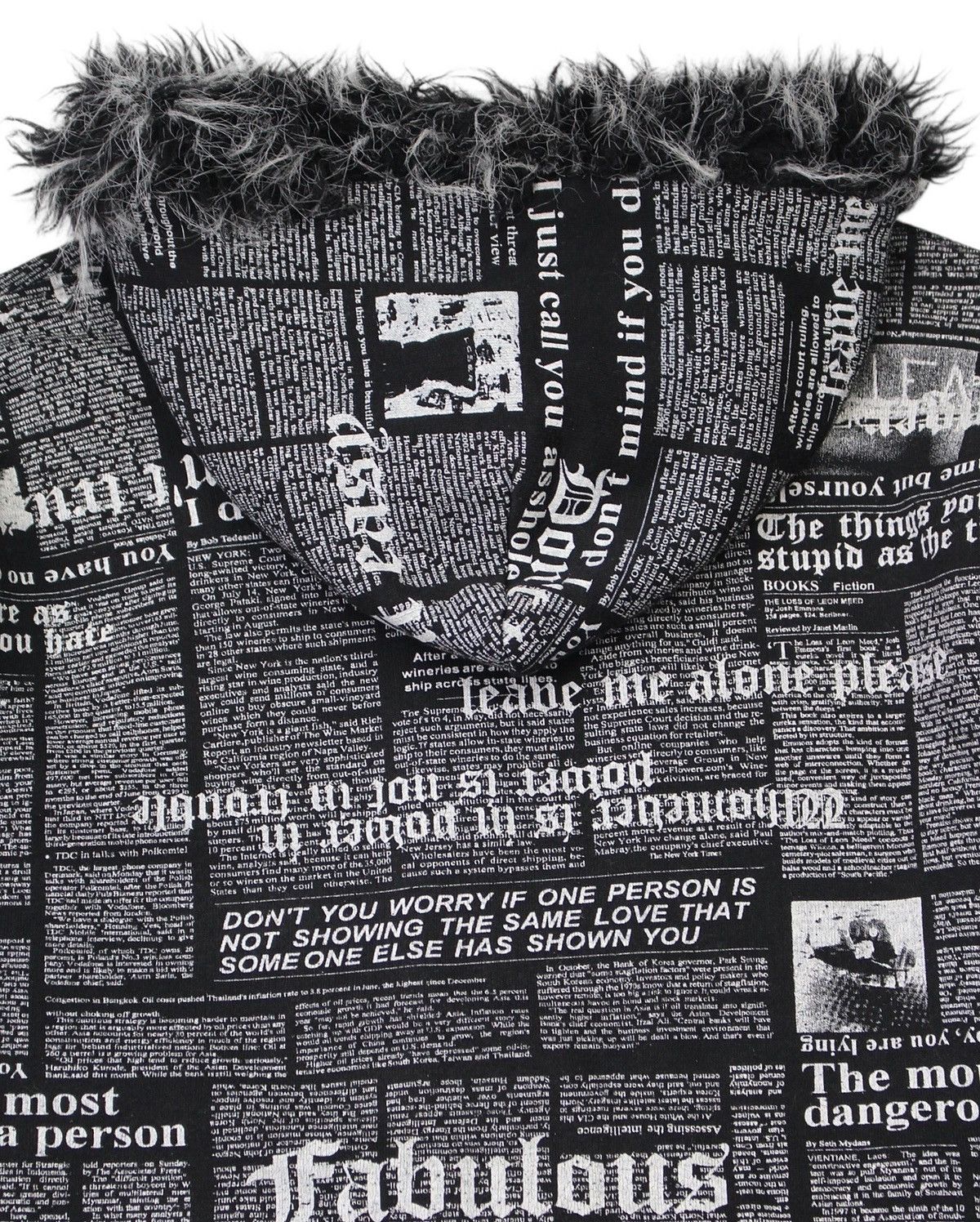 If Six Was Nine SS2005 SPLENDID SATISFACTION GOTHIC NEWSPAPER HOODIE Size US M / EU 48-50 / 2 - 4 Thumbnail