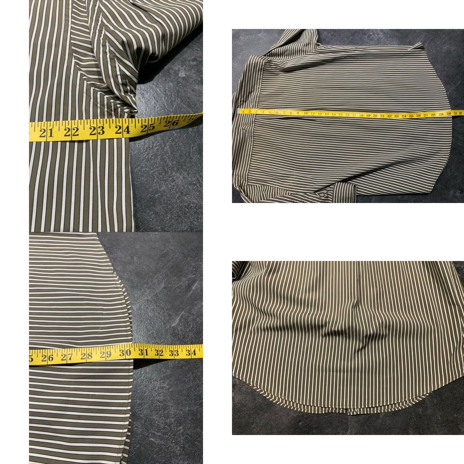 Roundtree & Yorke VINTAGE Roundtree & Yorke Mens Shirt L Brown Striped Pocket Button Up L/S 80s Two Ply Mens Size US L / EU 52-54 / 3 - 8 Thumbnail