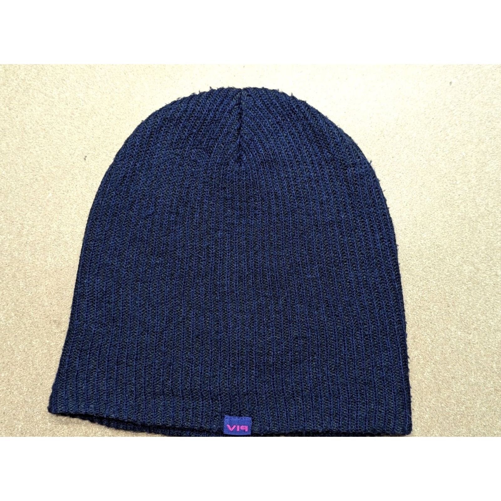 Vintage VINTAGE v19 Ski Austria Beanie Hat One Size Blue Ribbed Stretch Size ONE SIZE - 6 Thumbnail