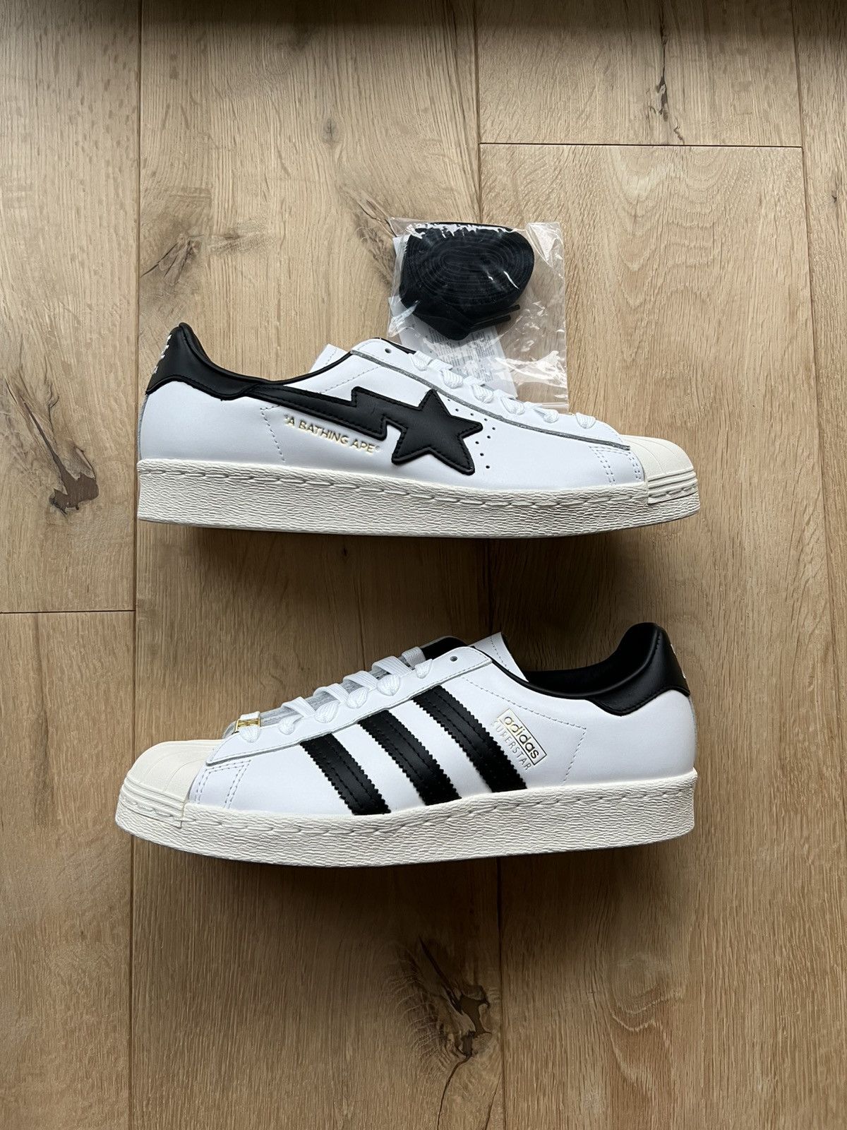 Adidas × Bape adidas Superstar 80s BAPE-Exclusive White Black_Deadstock Size US 7 / EU 40 - 11 Thumbnail