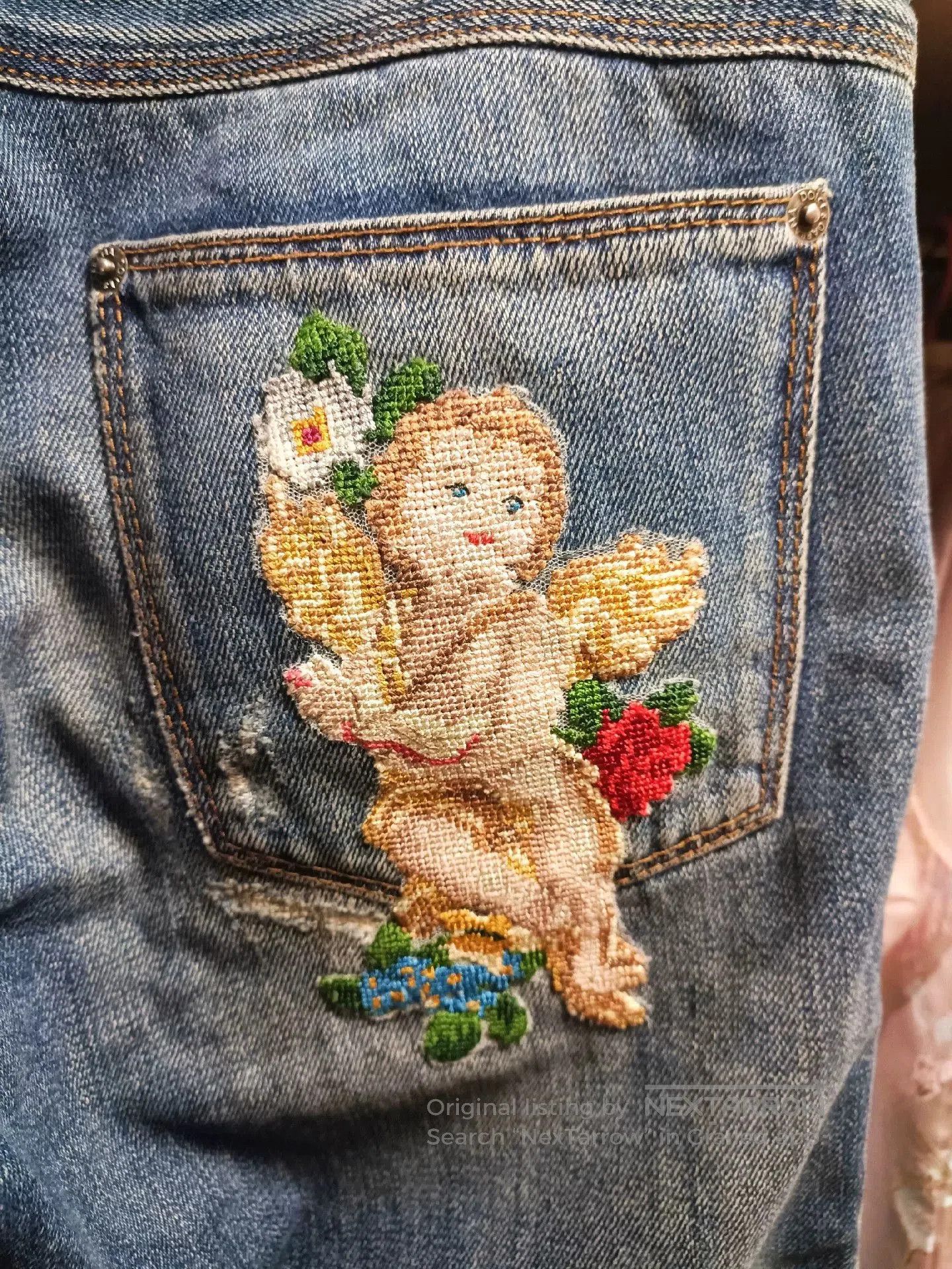 Dolce & Gabbana Dolce & Gabbana Angel Embroidery Jeans. Size US 28 / EU 44 - 7 Thumbnail